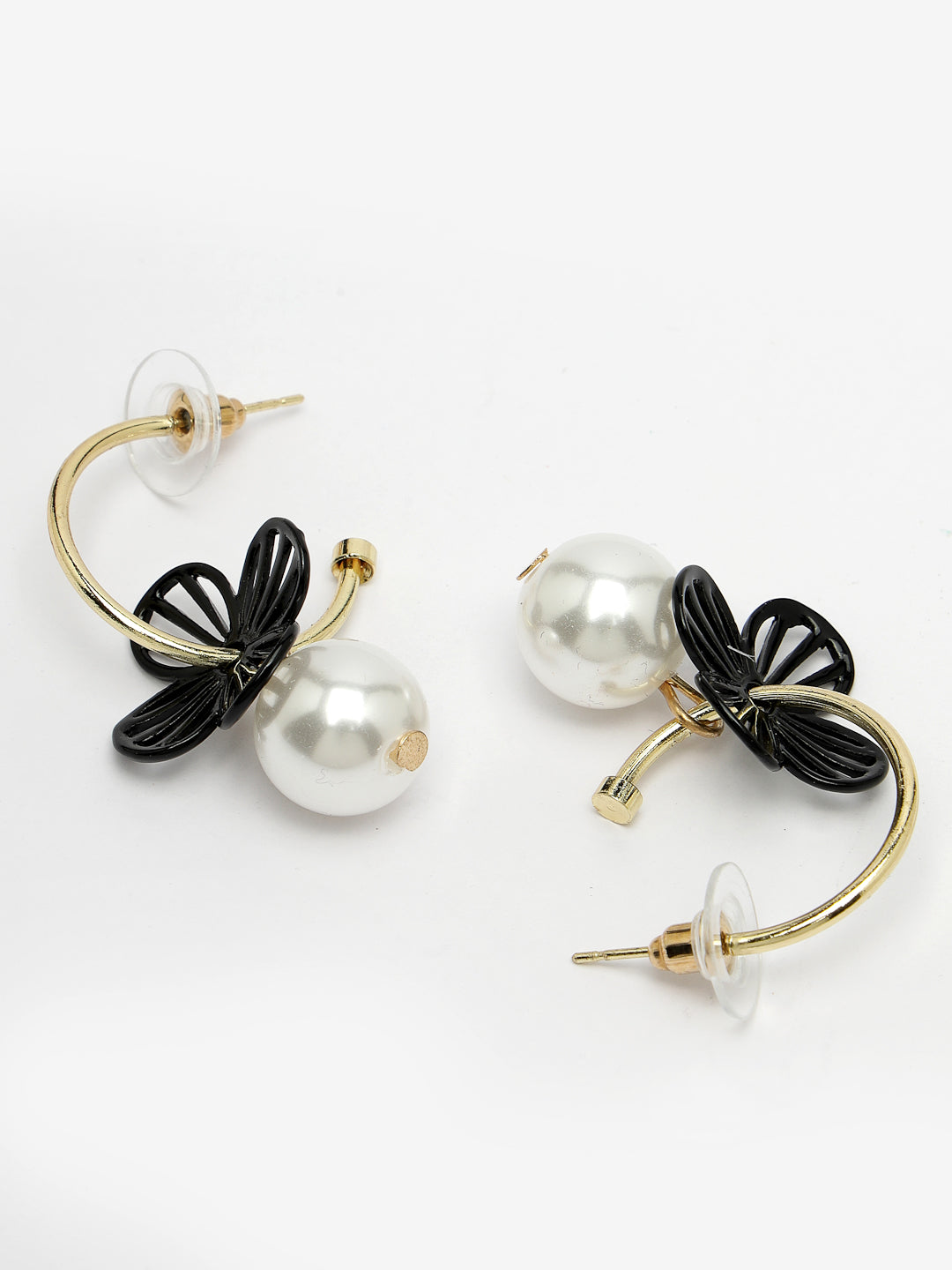 Women's Gold-Toned Teardrop Shaped Drop Earrings