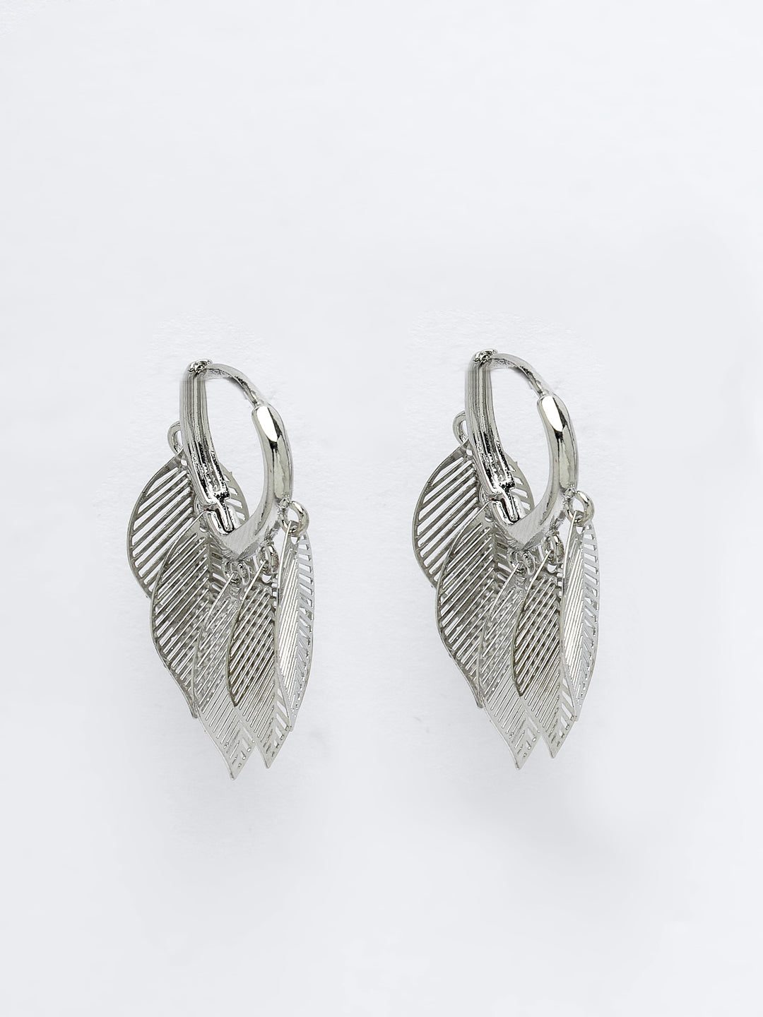 Women's Gold-Toned Leaf Shaped Drop Earrings