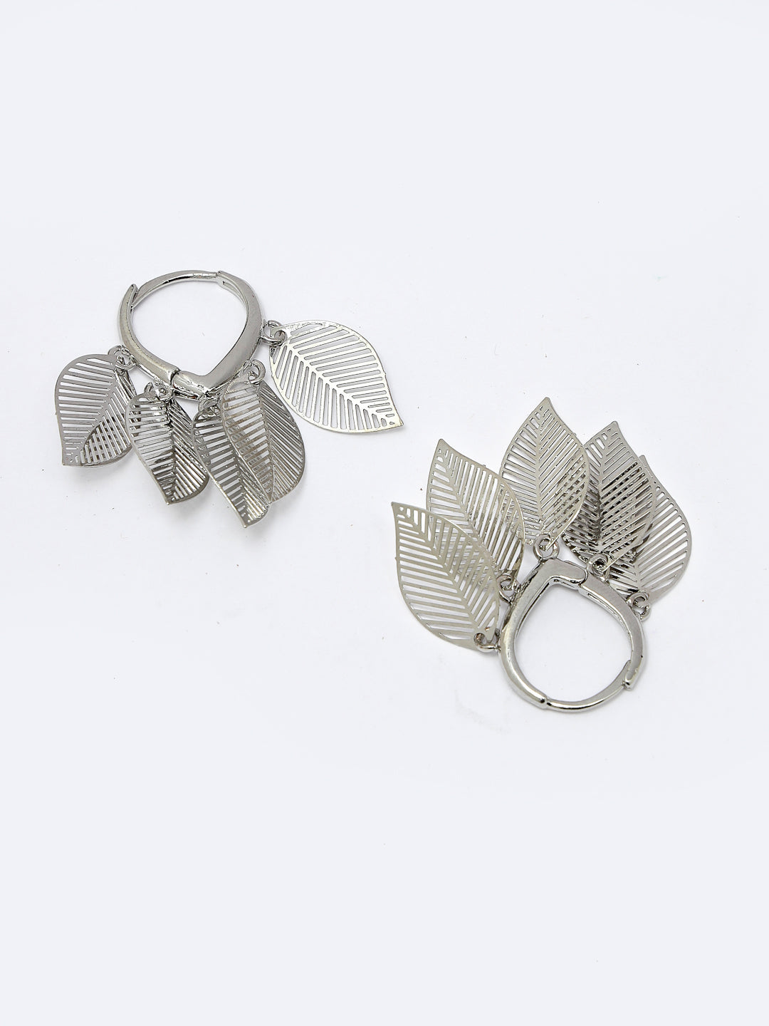 Women's Gold-Toned Leaf Shaped Drop Earrings