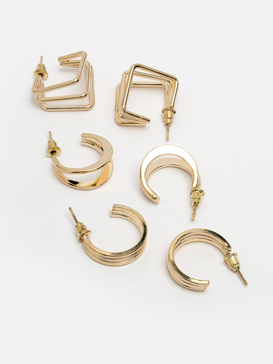Women's Gold-Toned Circular Hoop Earrings