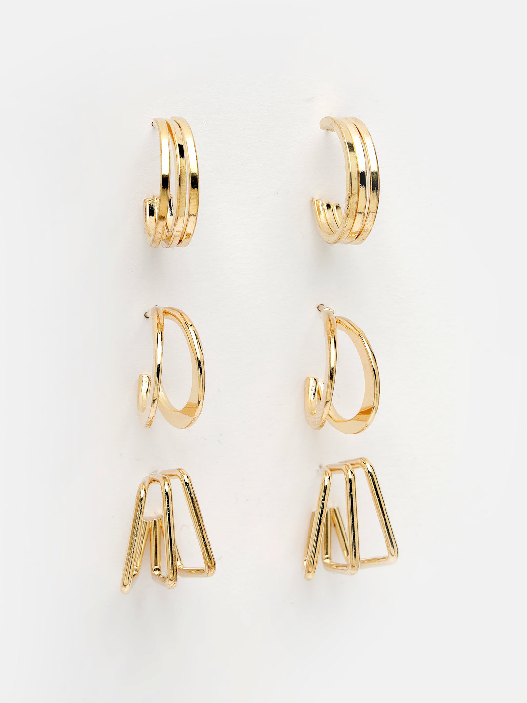 Women's Gold-Toned Circular Hoop Earrings - NVR