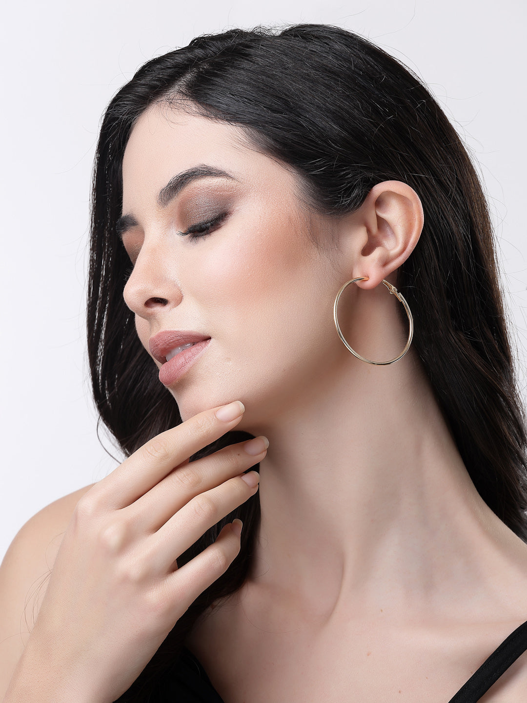 Women's Gold-Toned Geometric Hoop Earrings