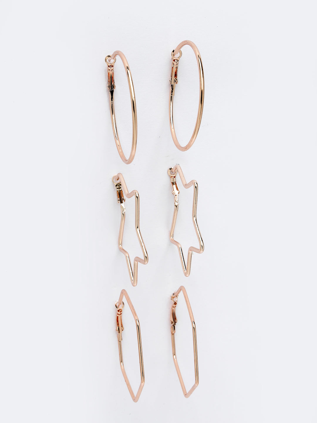 Women's Gold-Toned Geometric Hoop Earrings