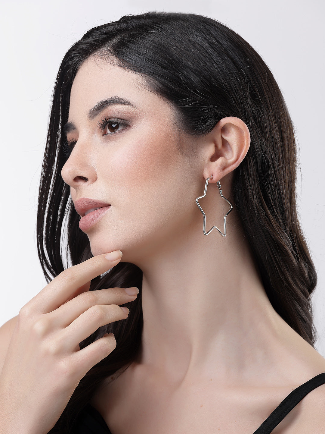 Women's Gold-Toned Geometric Hoop Earrings