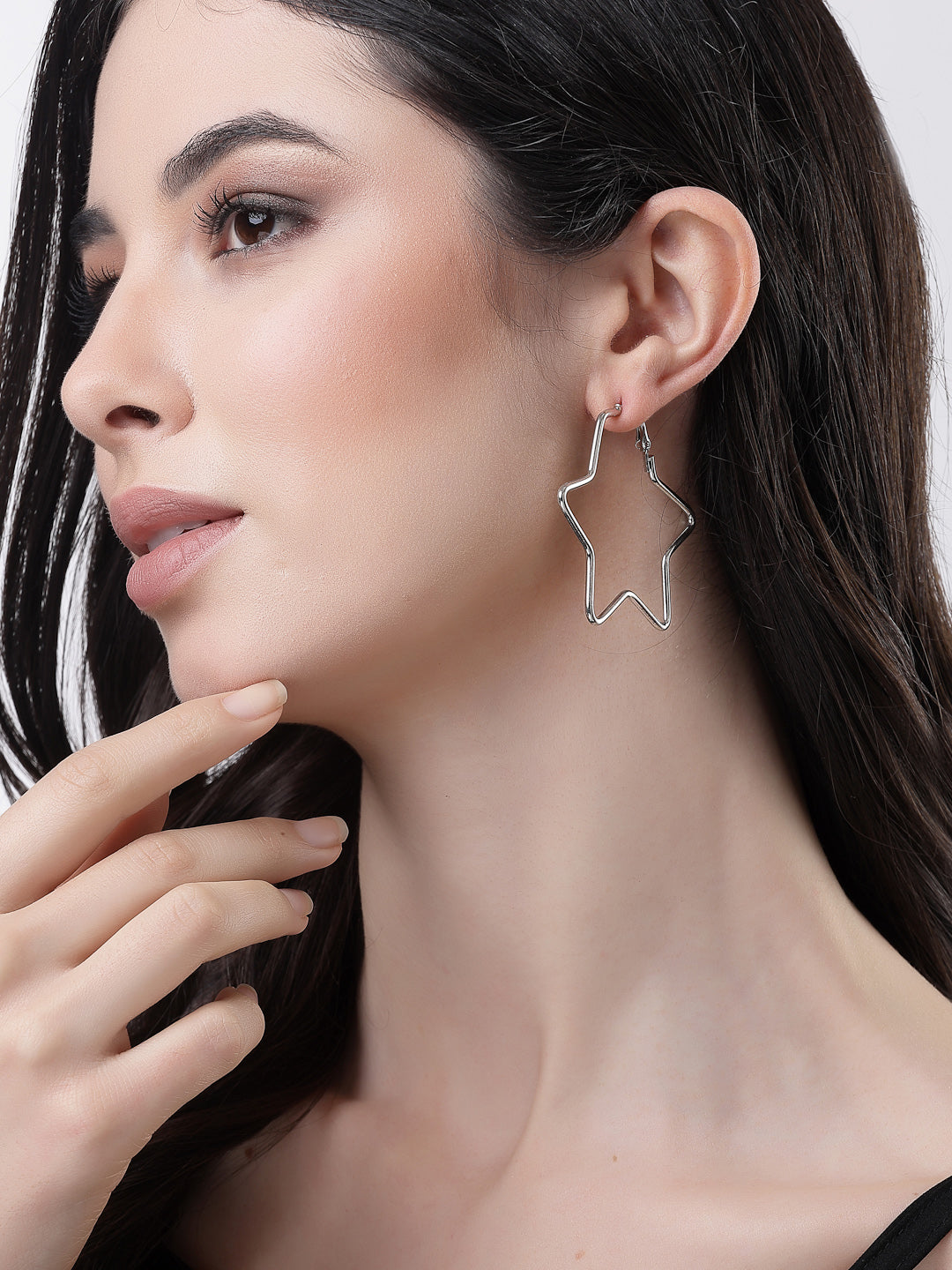 Women's Gold-Toned Geometric Hoop Earrings