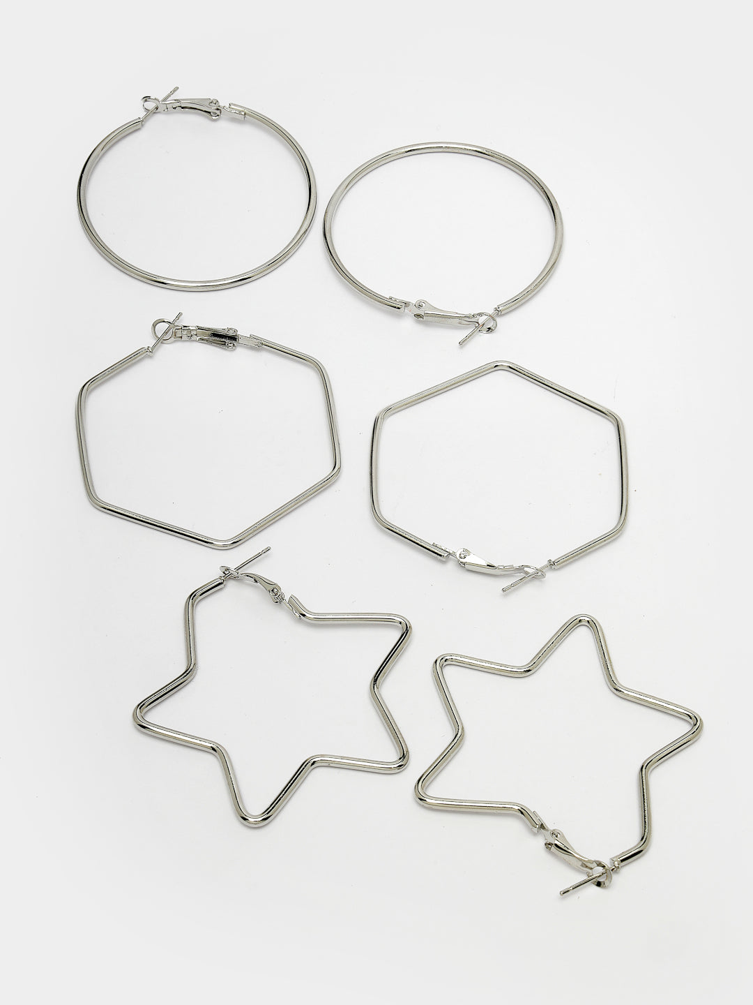 Women's Gold-Toned Geometric Hoop Earrings