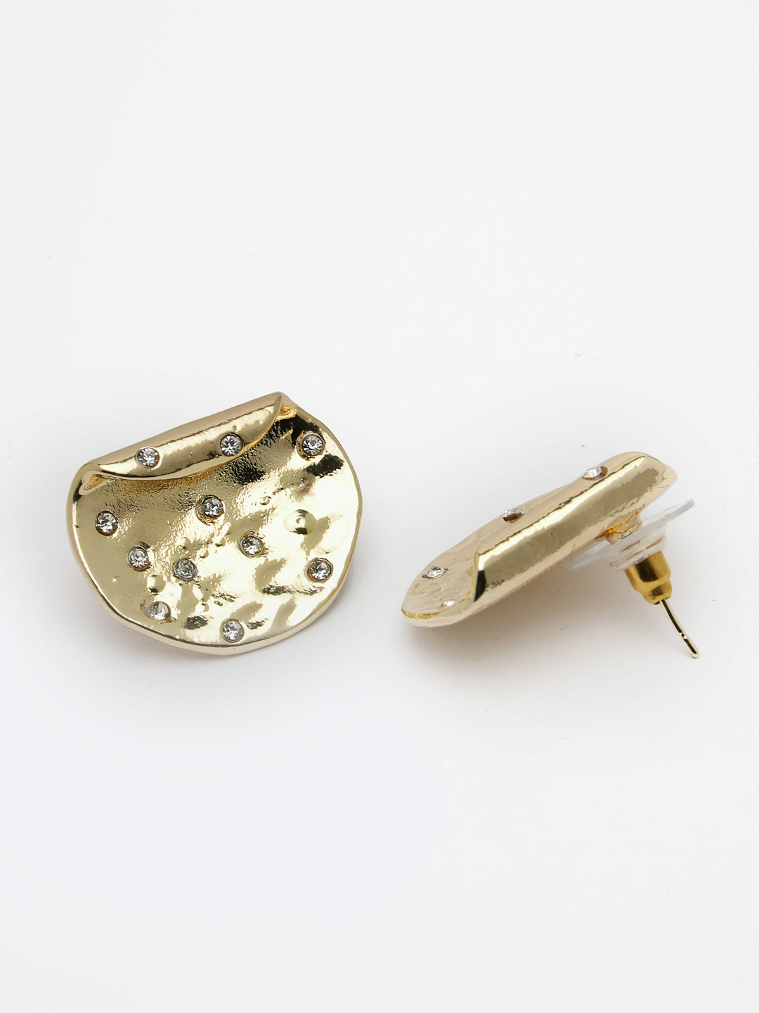 Women's Gold-Plated Contemporary Studs Earrings - NVR