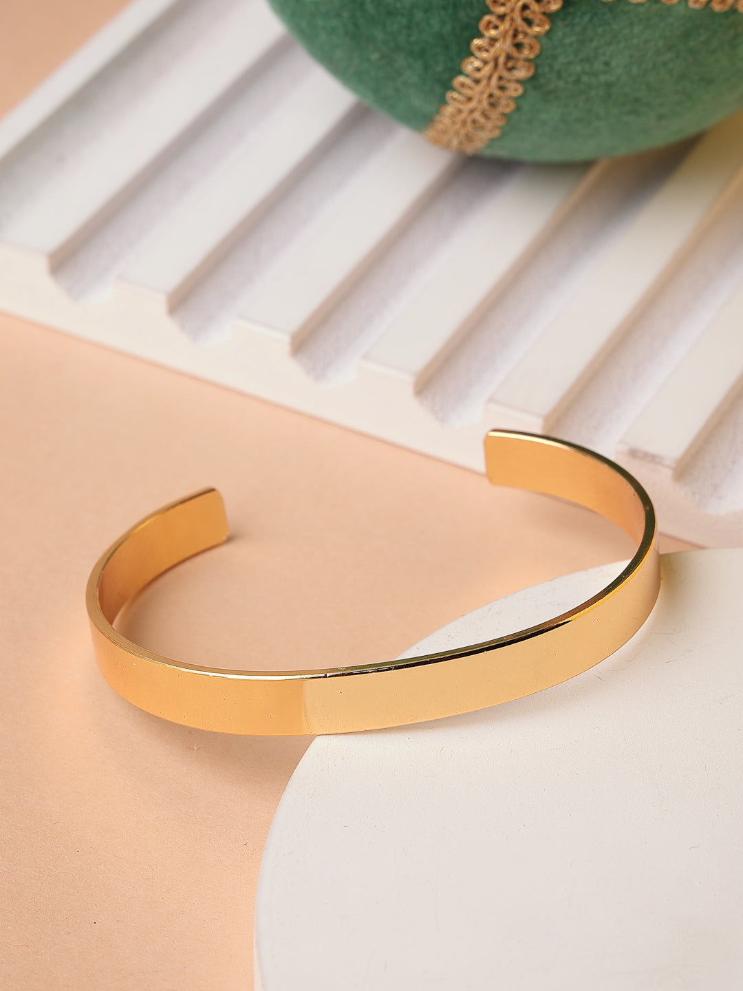 Men's Gold Stainless Steel Cuff Bracelet