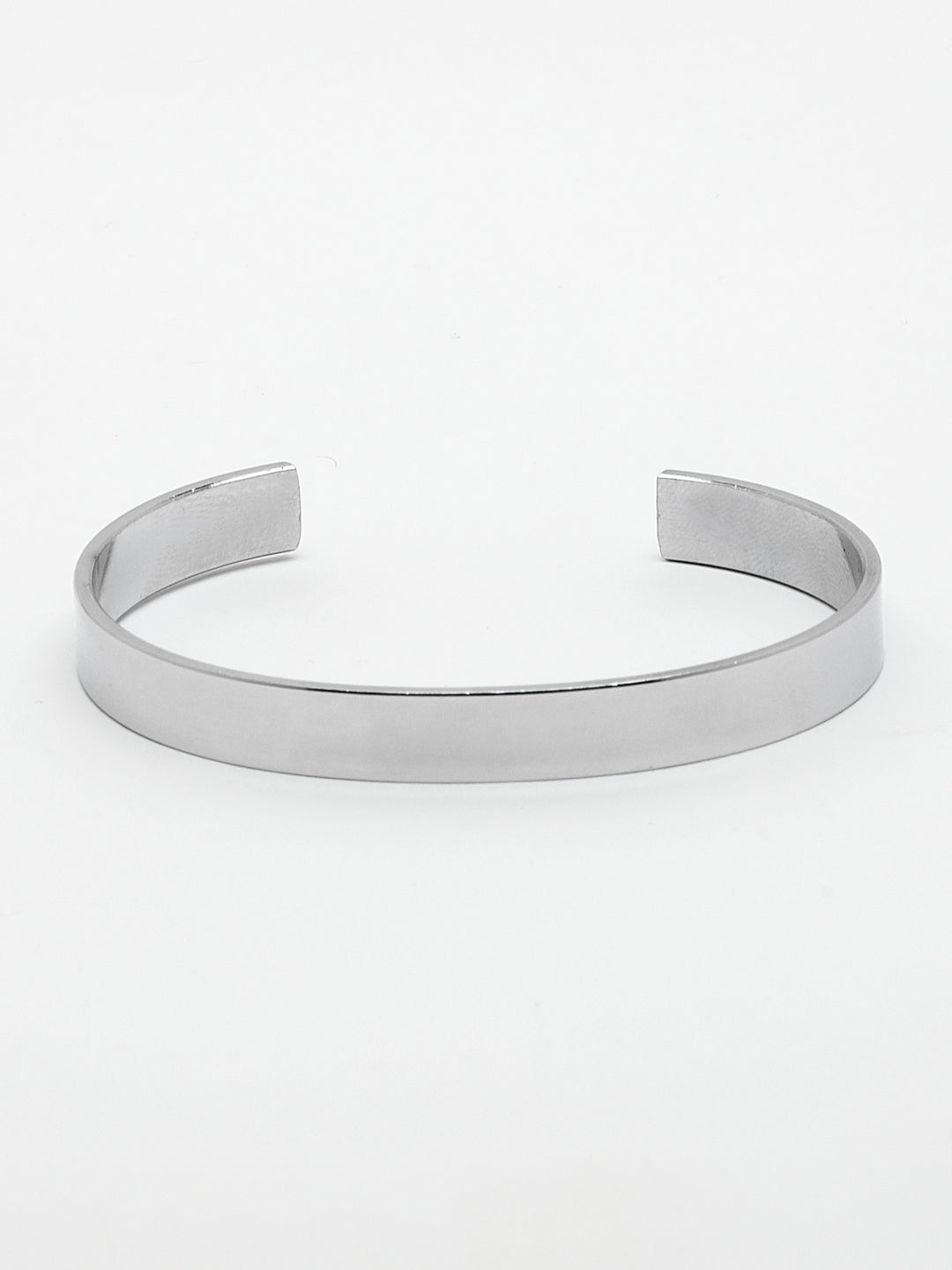 Men's Silver Stainless Steel Cuff Bracelet - NVR