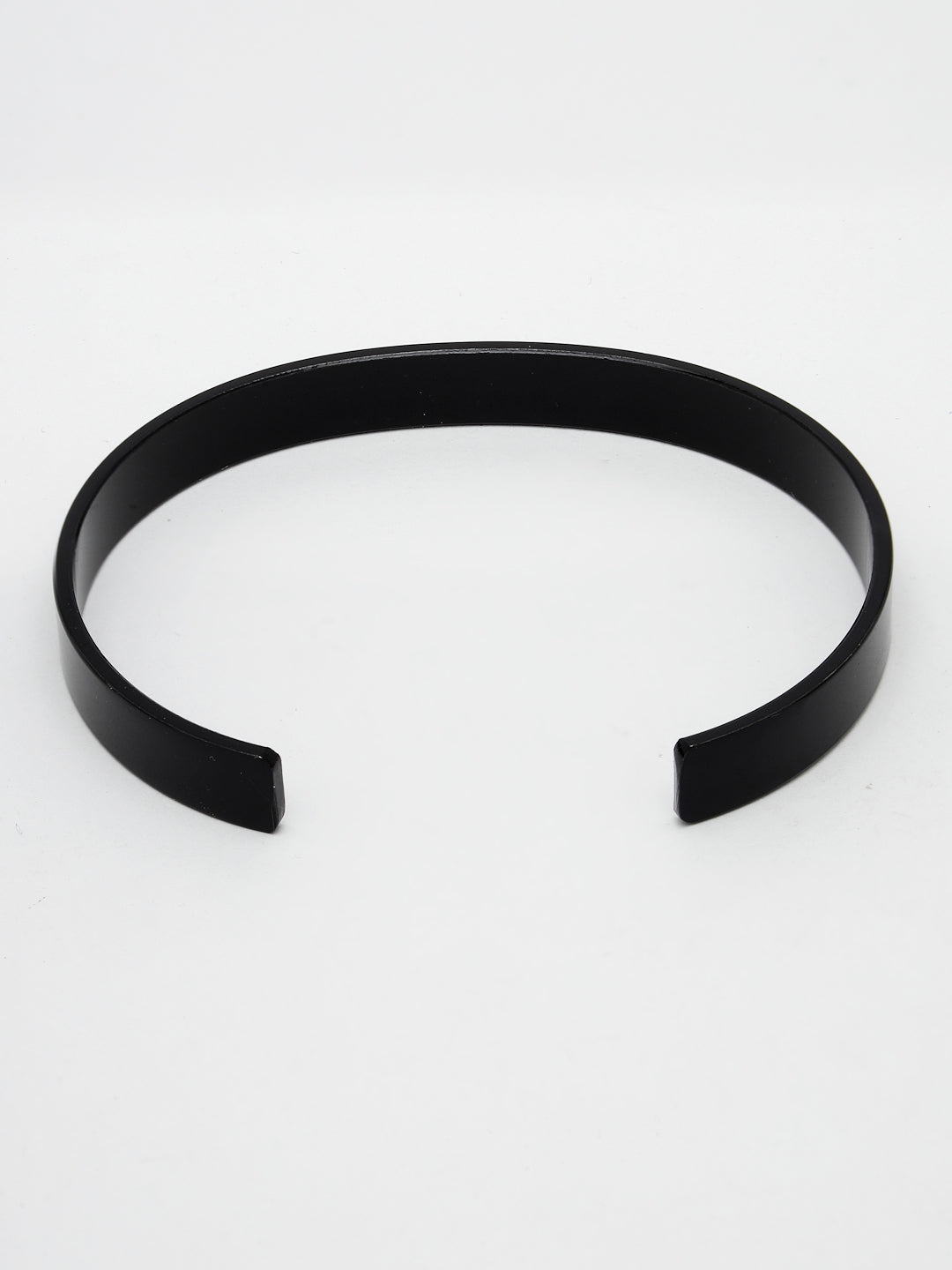 Men's Black Rhodium-Plated Stainless Steel Cuff Bracelet - NVR