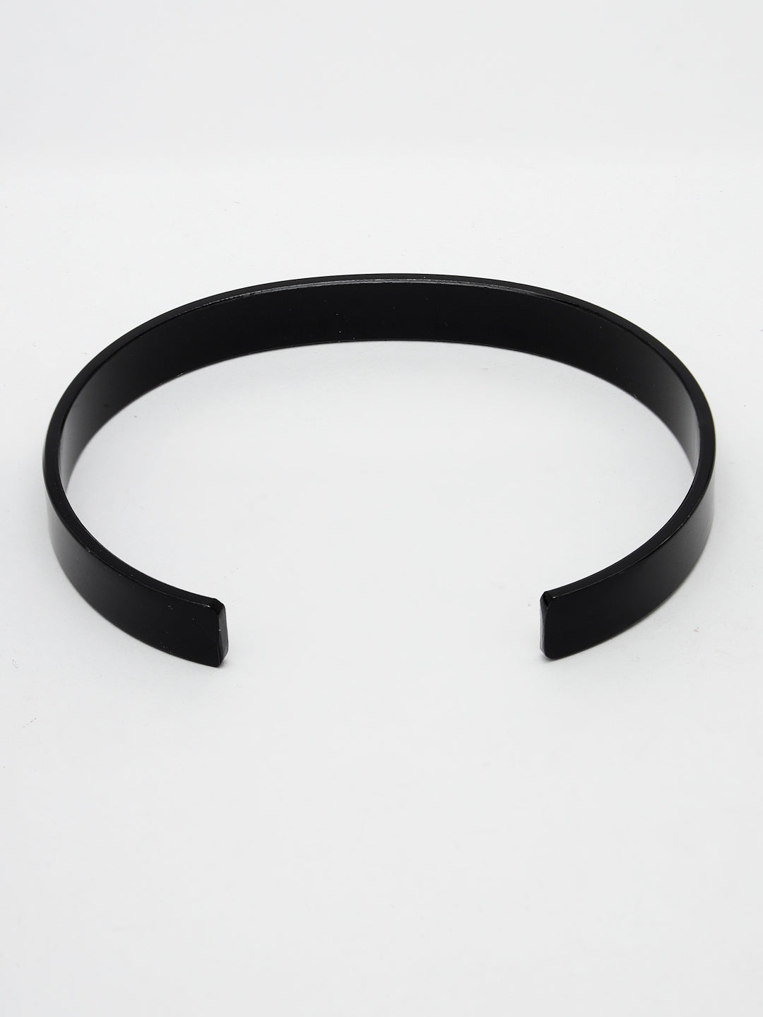 Men's Black Rhodium-Plated Stainless Steel Cuff Bracelet
