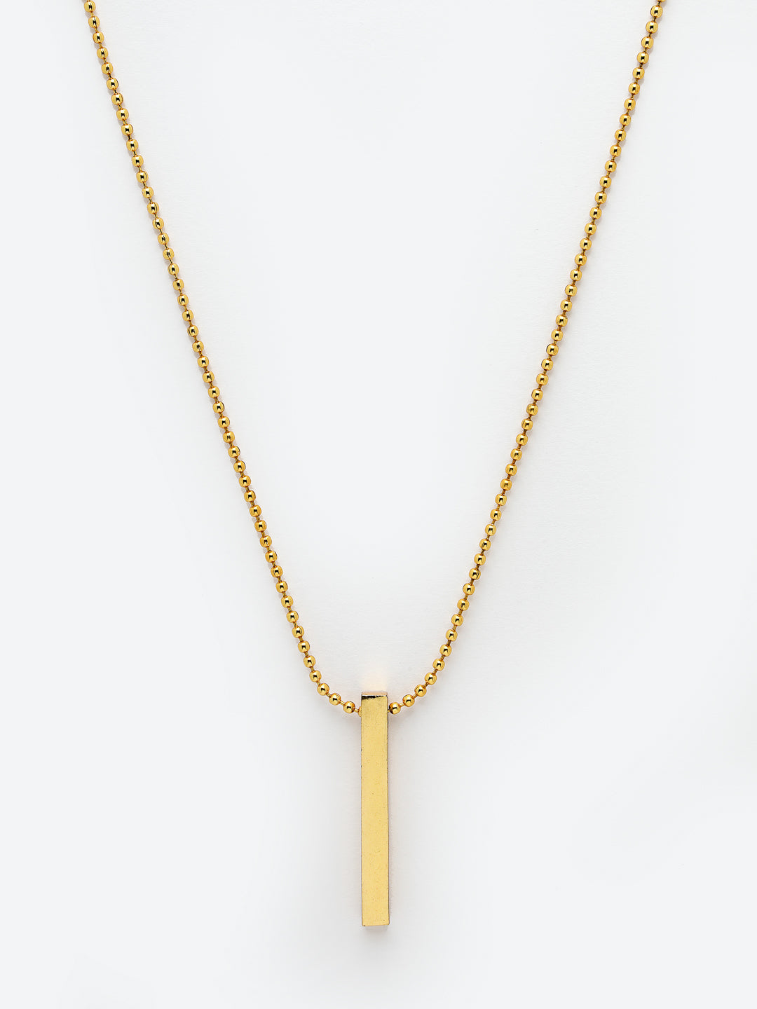 Men's Gold plated geomatric pendent with chain
