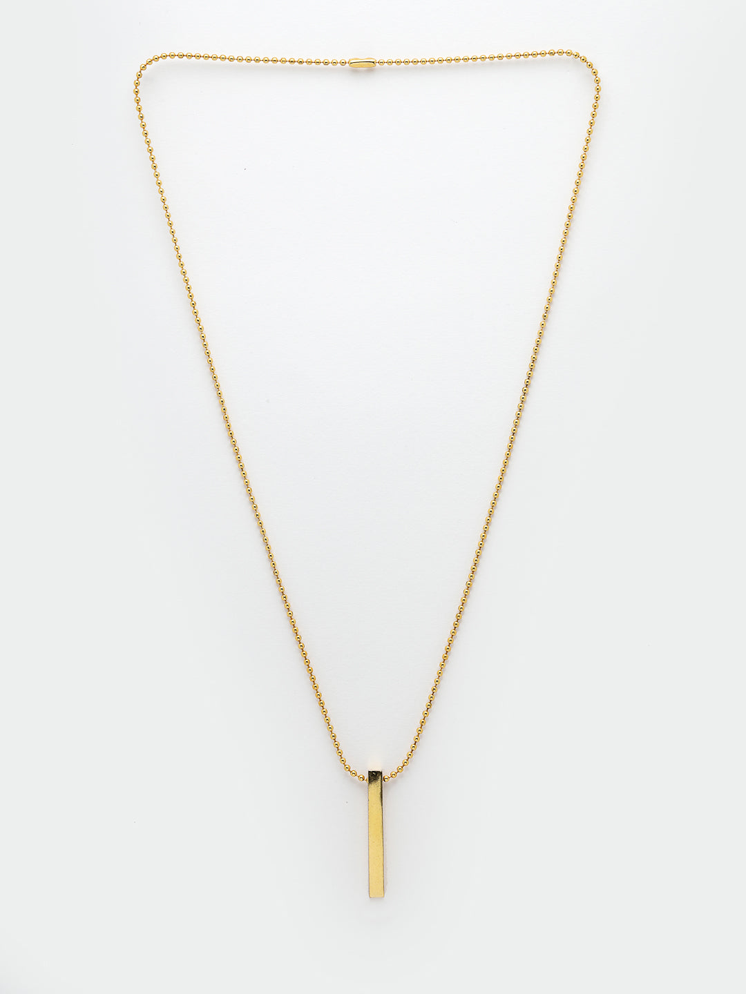 Men's Gold plated geomatric pendent with chain