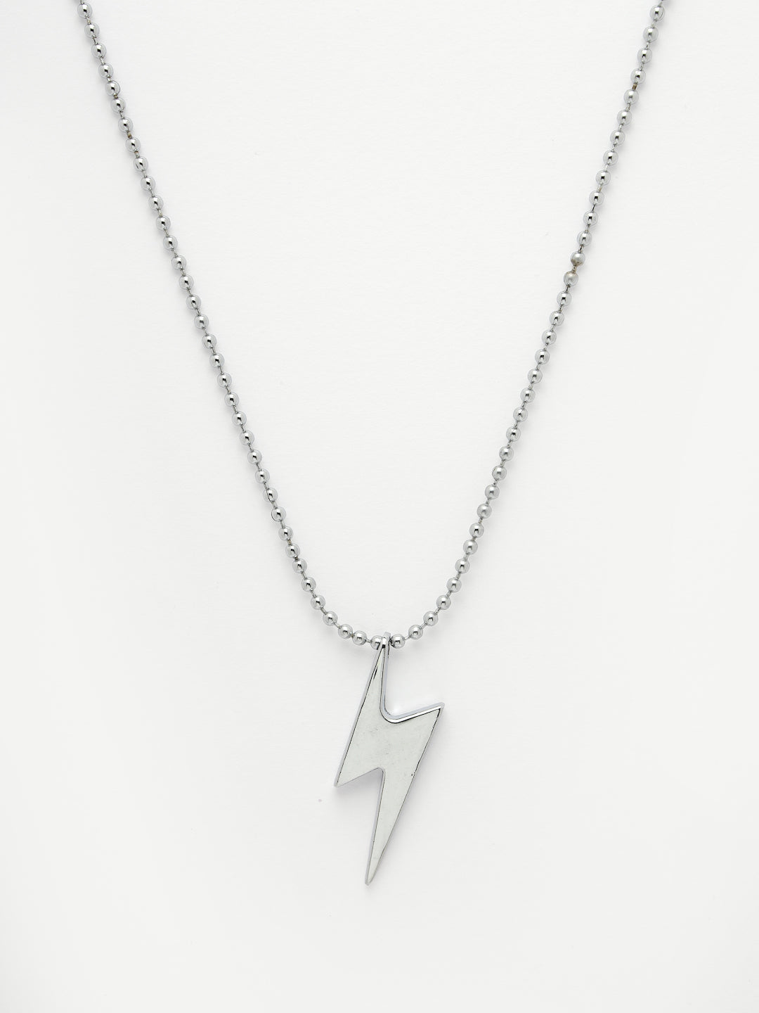 Men's silver plated flash pendent with chain - NVR
