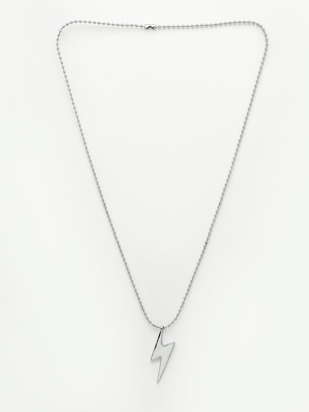 Men's silver plated flash pendent with chain