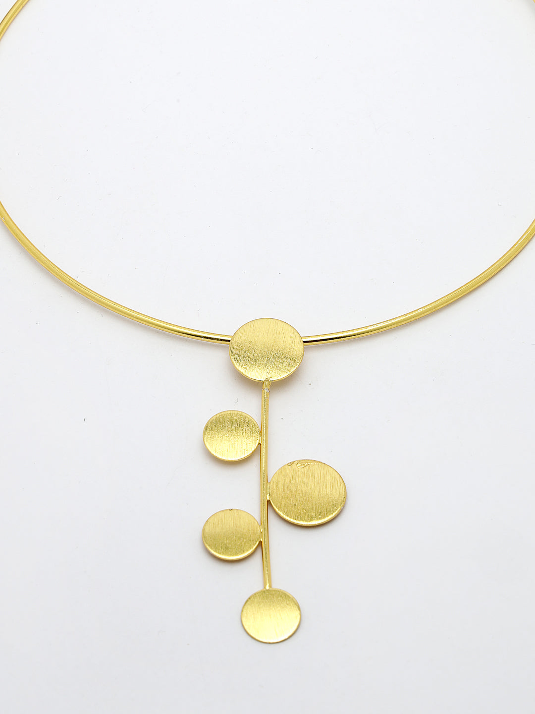 Women's Gold-plated Circular Choker Necklace