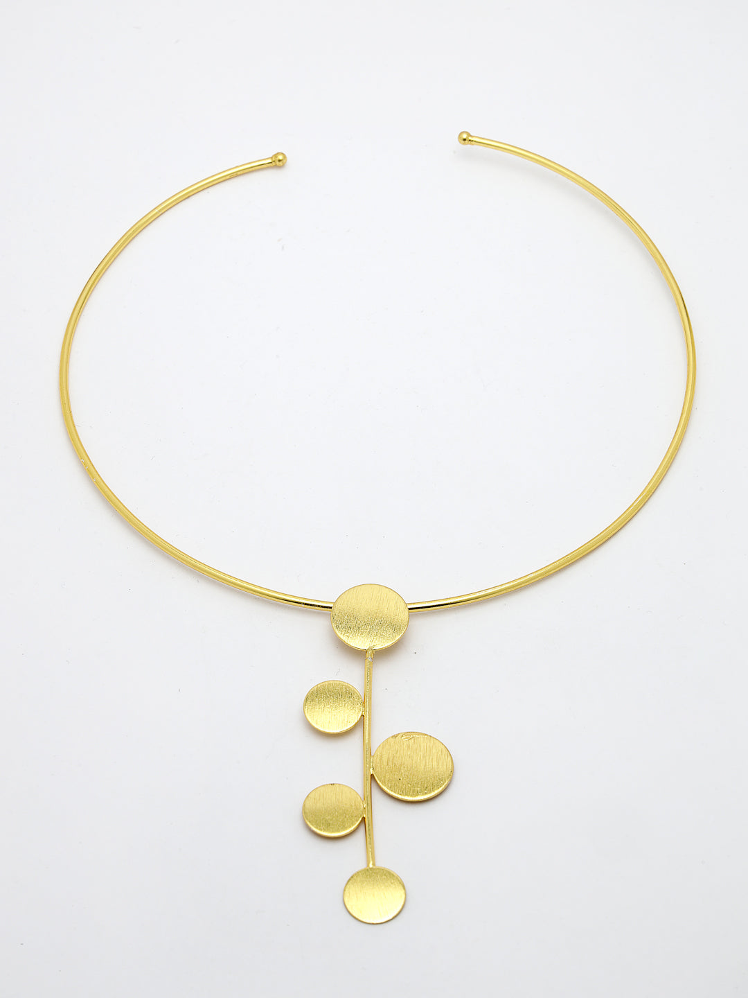 Women's Gold-plated Circular Choker Necklace