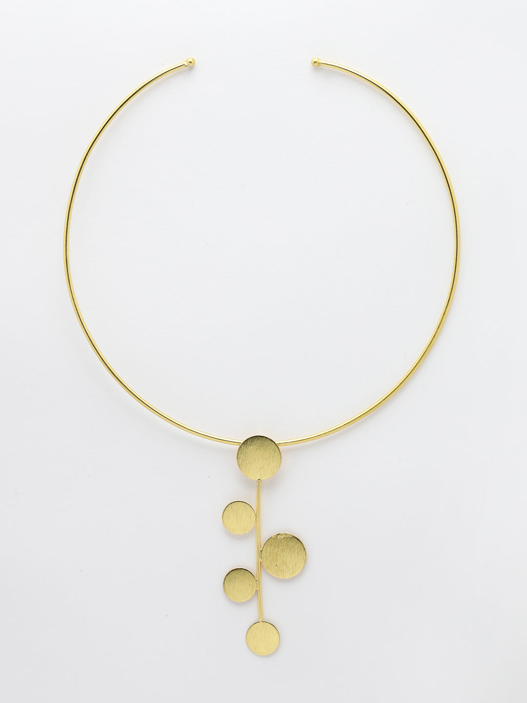 Women's Gold-plated Circular Choker Necklace