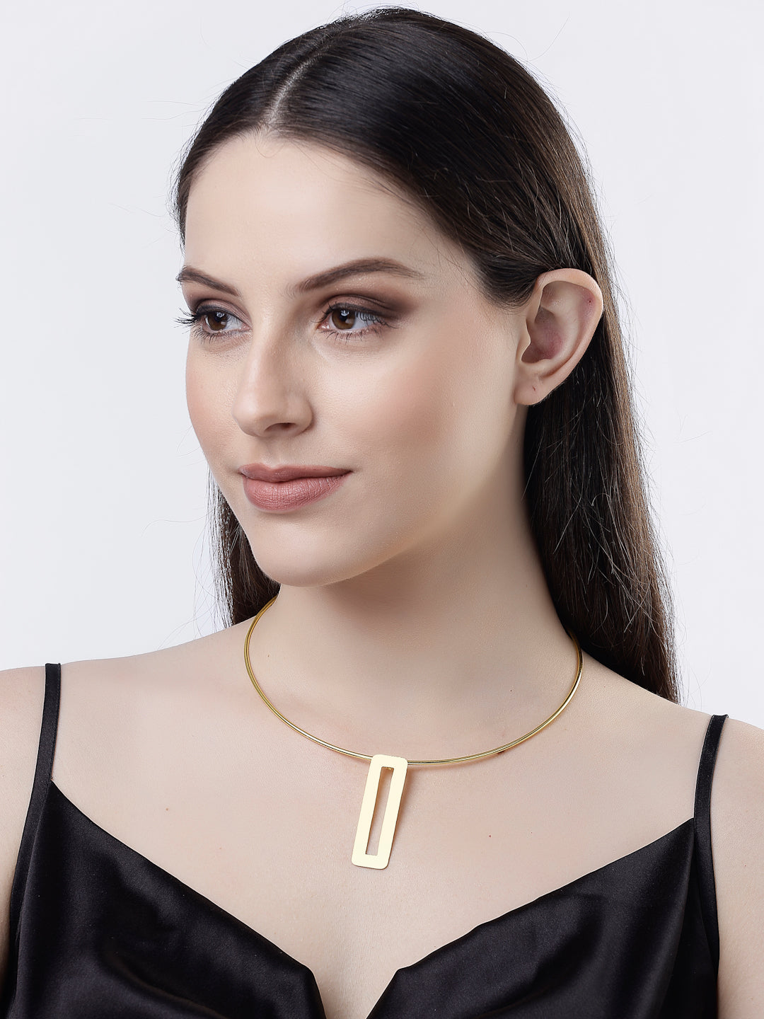 Women's Gold-plated Circular Choker Necklace - NVR