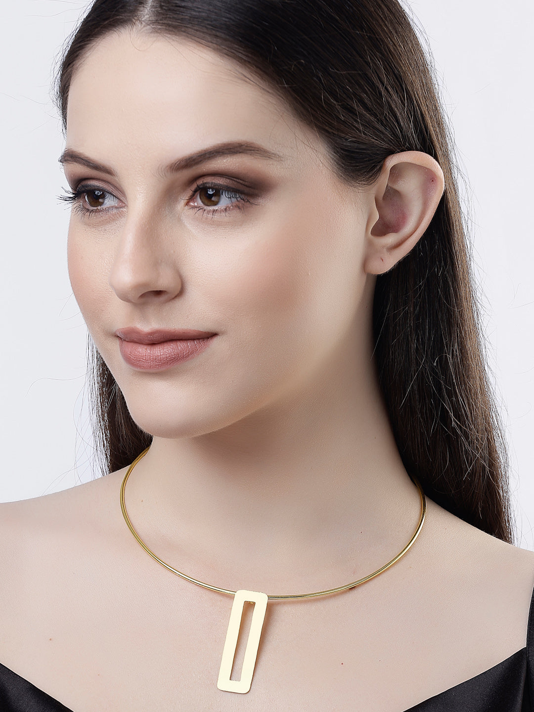 Women's Gold-plated Circular Choker Necklace - NVR