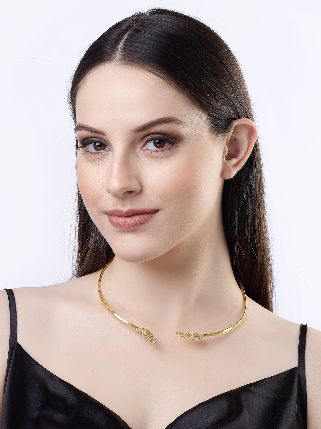 Women's Gold-plated Circular Choker Necklace