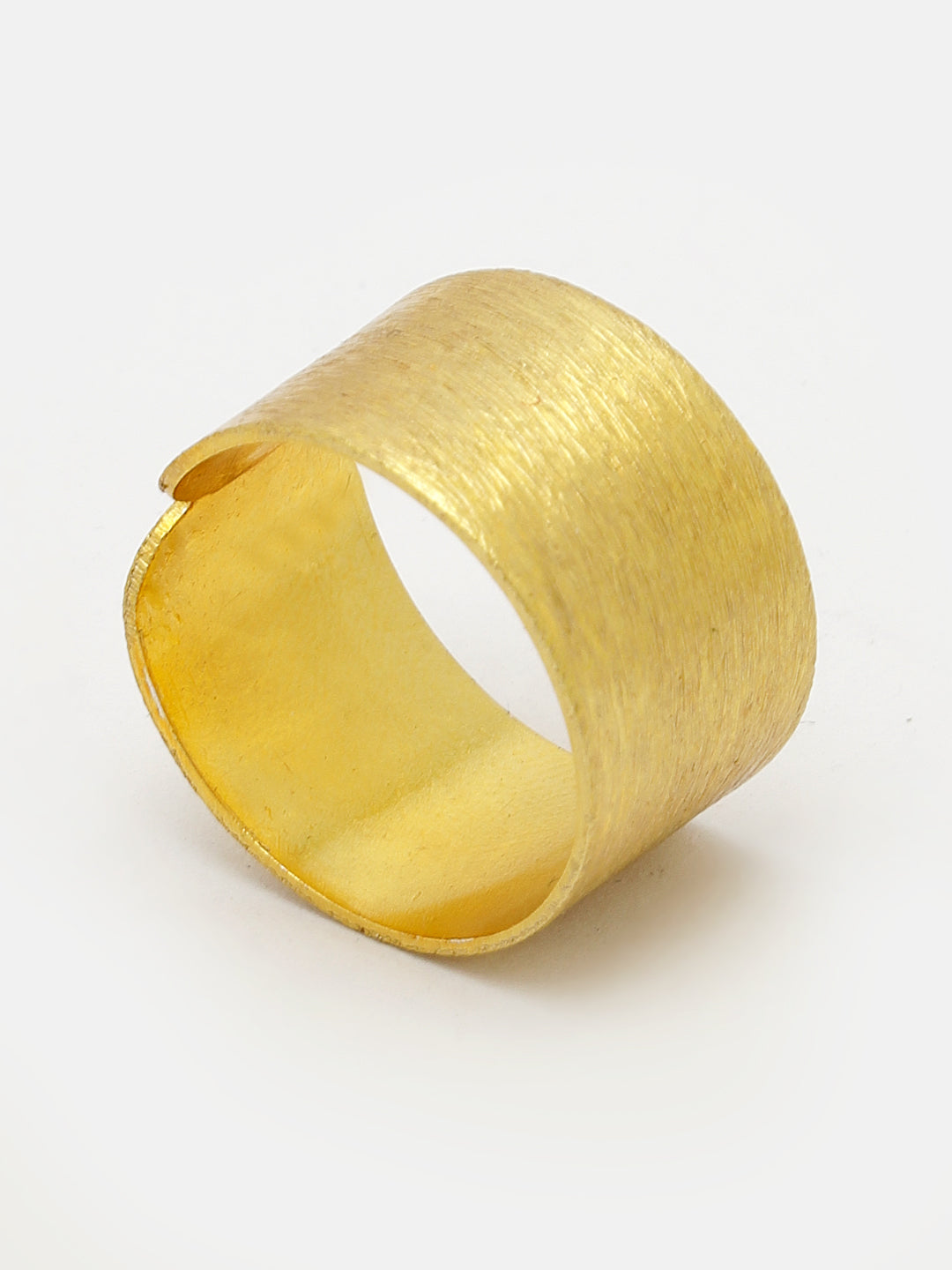 Women's Gold-plated Solid Adjustable Finger Ring - NVR