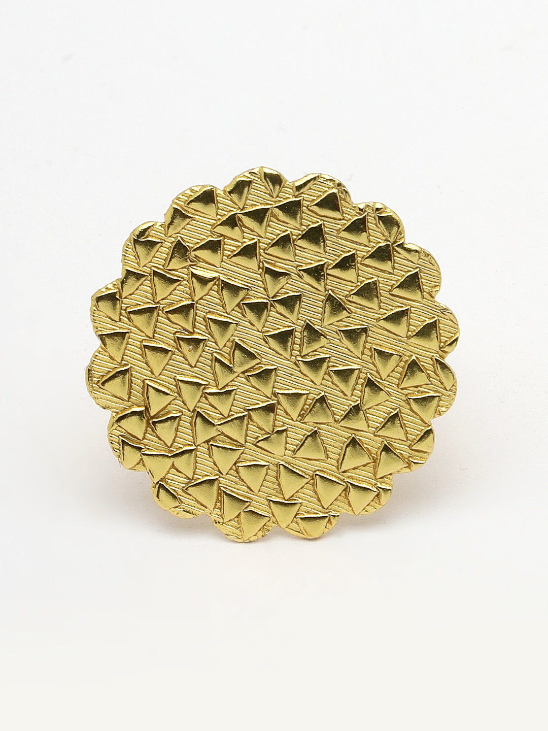 Women's Gold-plated Circular Adjustable Finger Ring