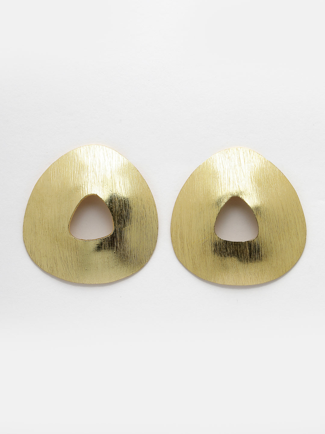 Women's Gold-plated Alloy Triangular Drop Earrings