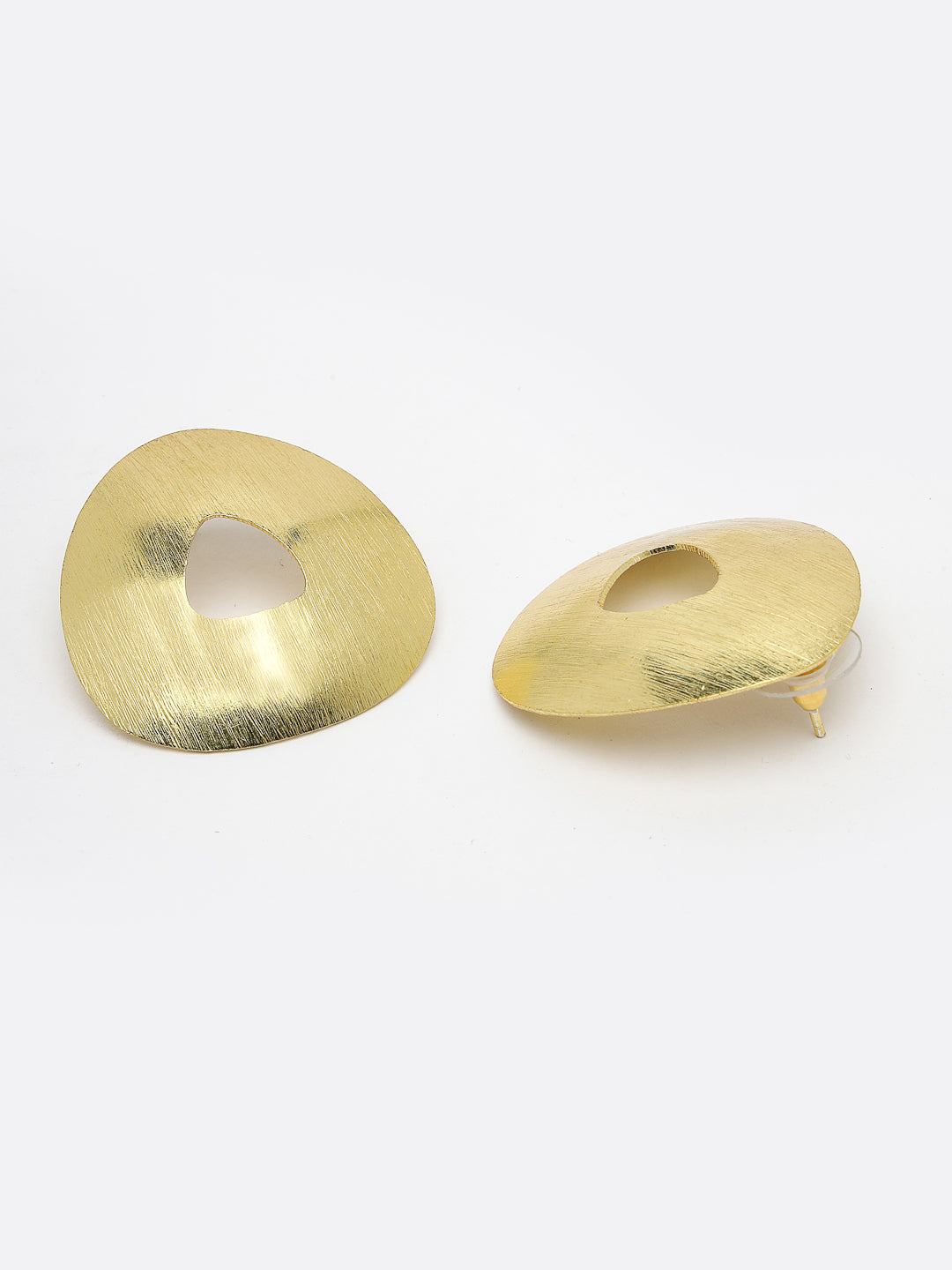 Women's Gold-plated Alloy Triangular Drop Earrings