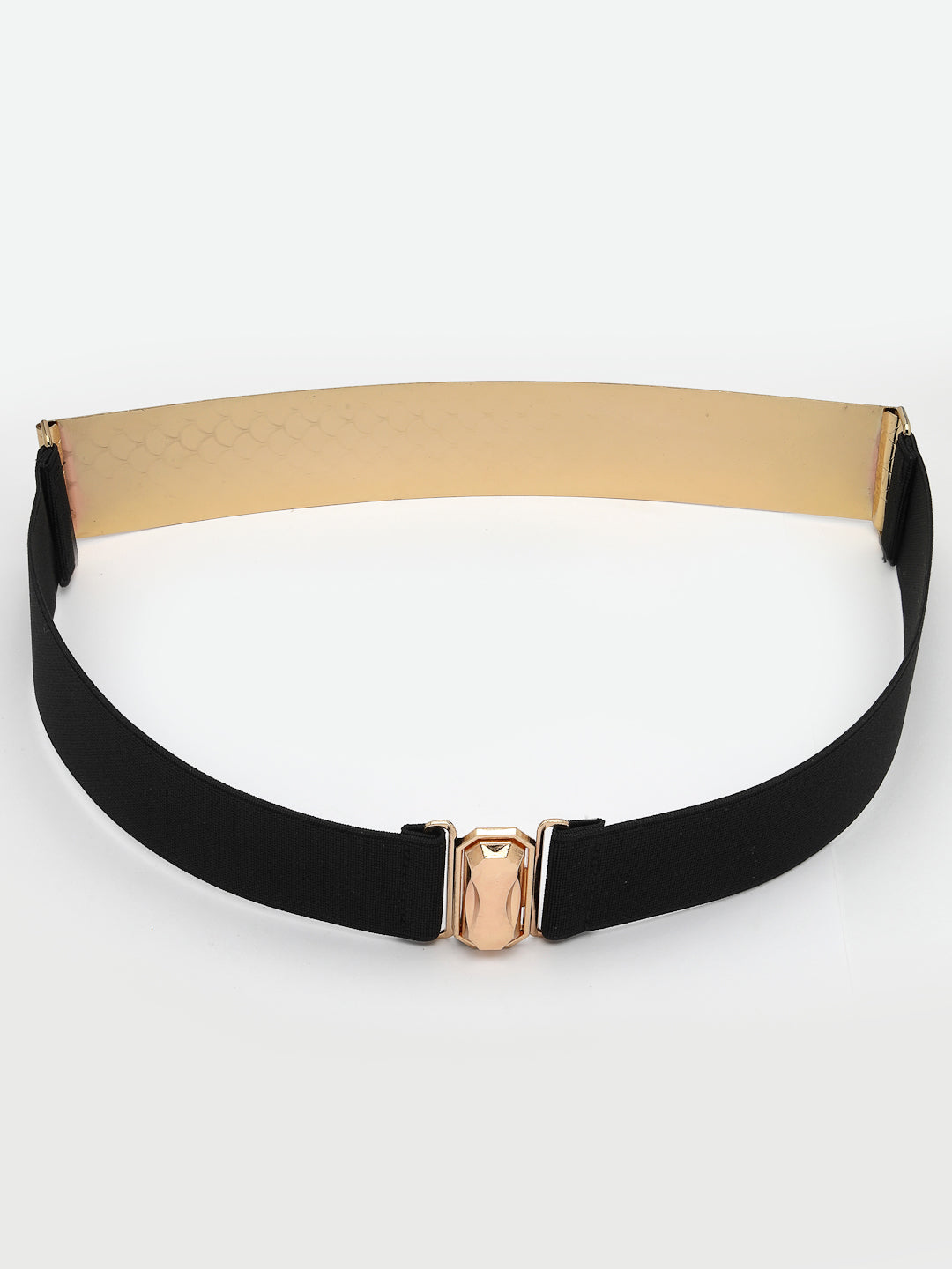 Women's circular gold plated adjustable broad belt