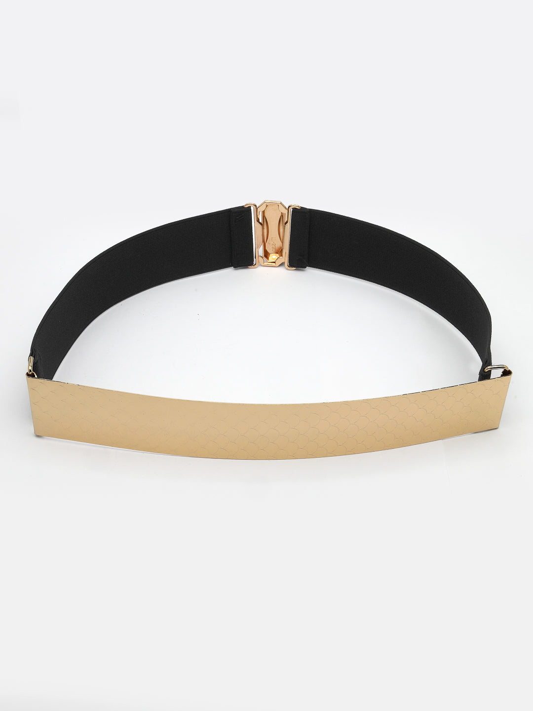 Women's circular gold plated adjustable broad belt