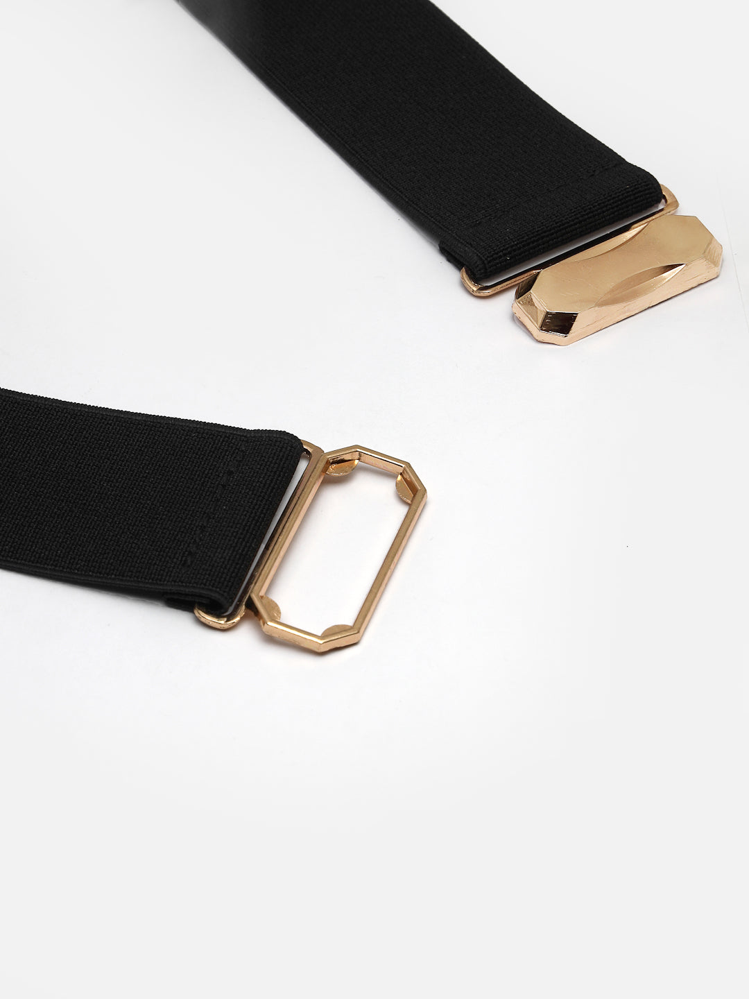 Women's circular gold plated adjustable broad belt