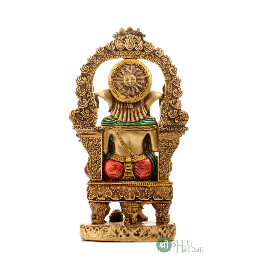 10" MEHRAV GANESH COPPER PAINTING SN