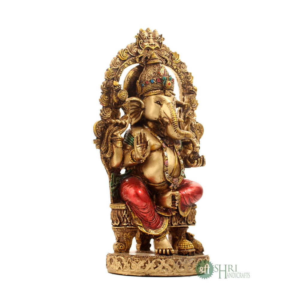 10" MEHRAV GANESH COPPER PAINTING SN