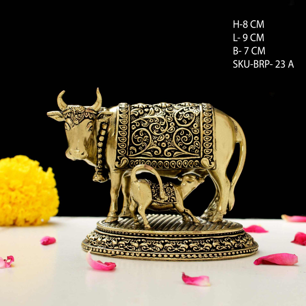 Vastu Showpiece Brass Kamdhenu 3 Inch By Trendia Decor