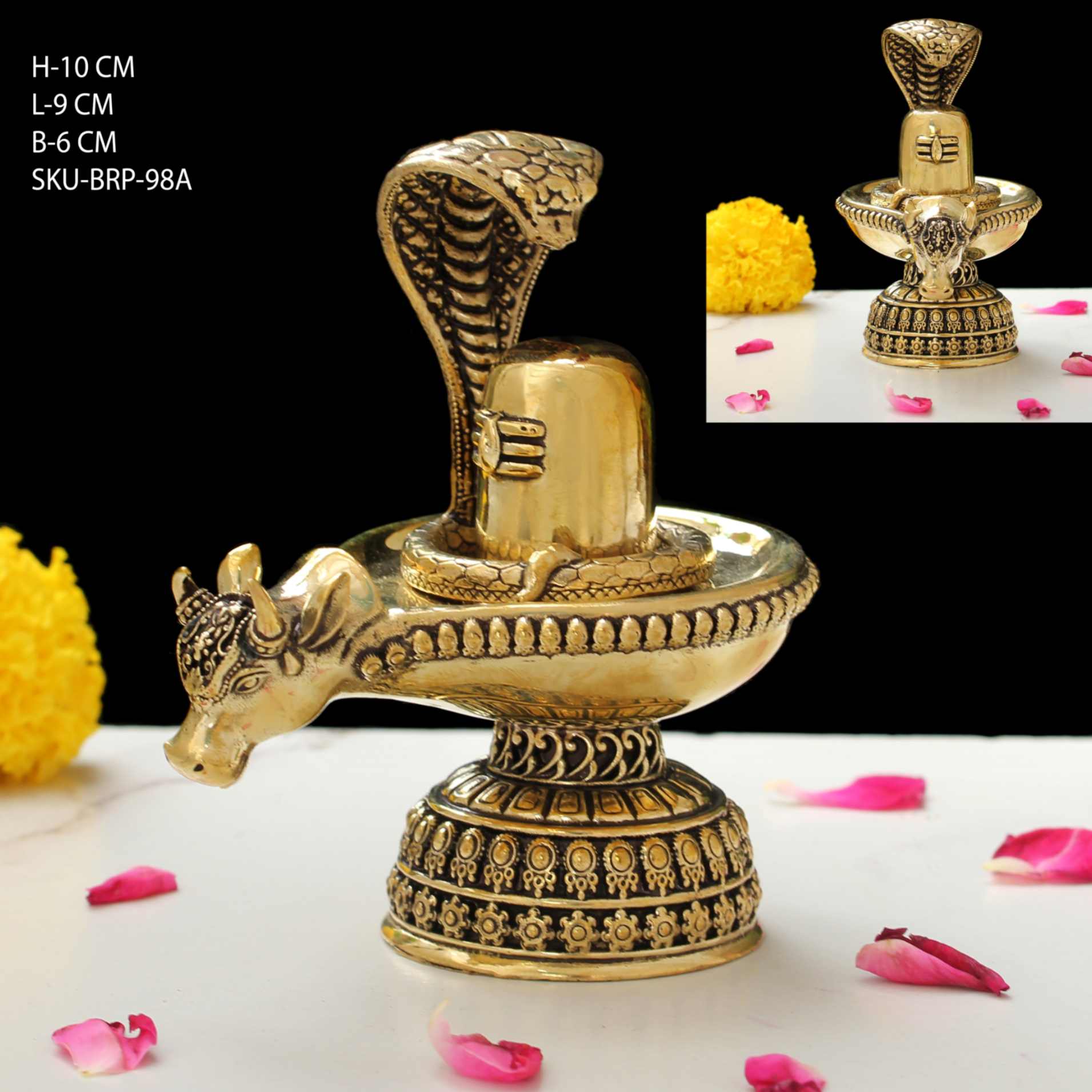 Brass Shivling Idol 4 Inch By Trendia Decor