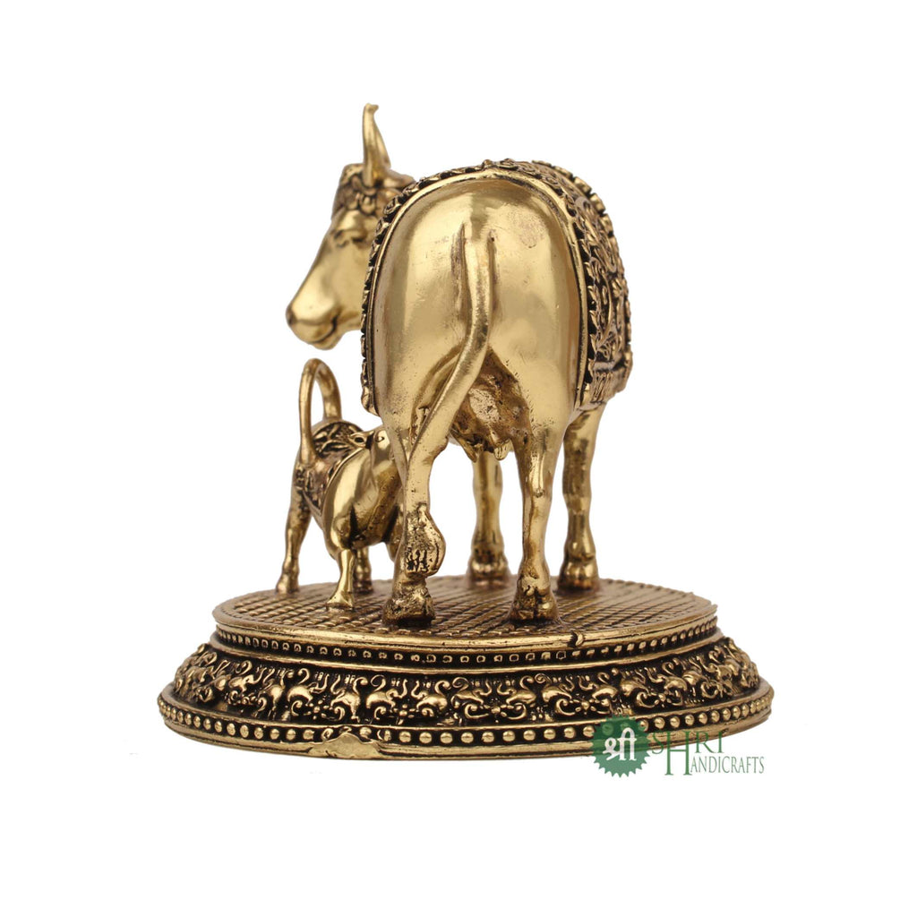 Vastu Showpiece Holy Cow & Calf 3.5 Inch By Trendia Decor