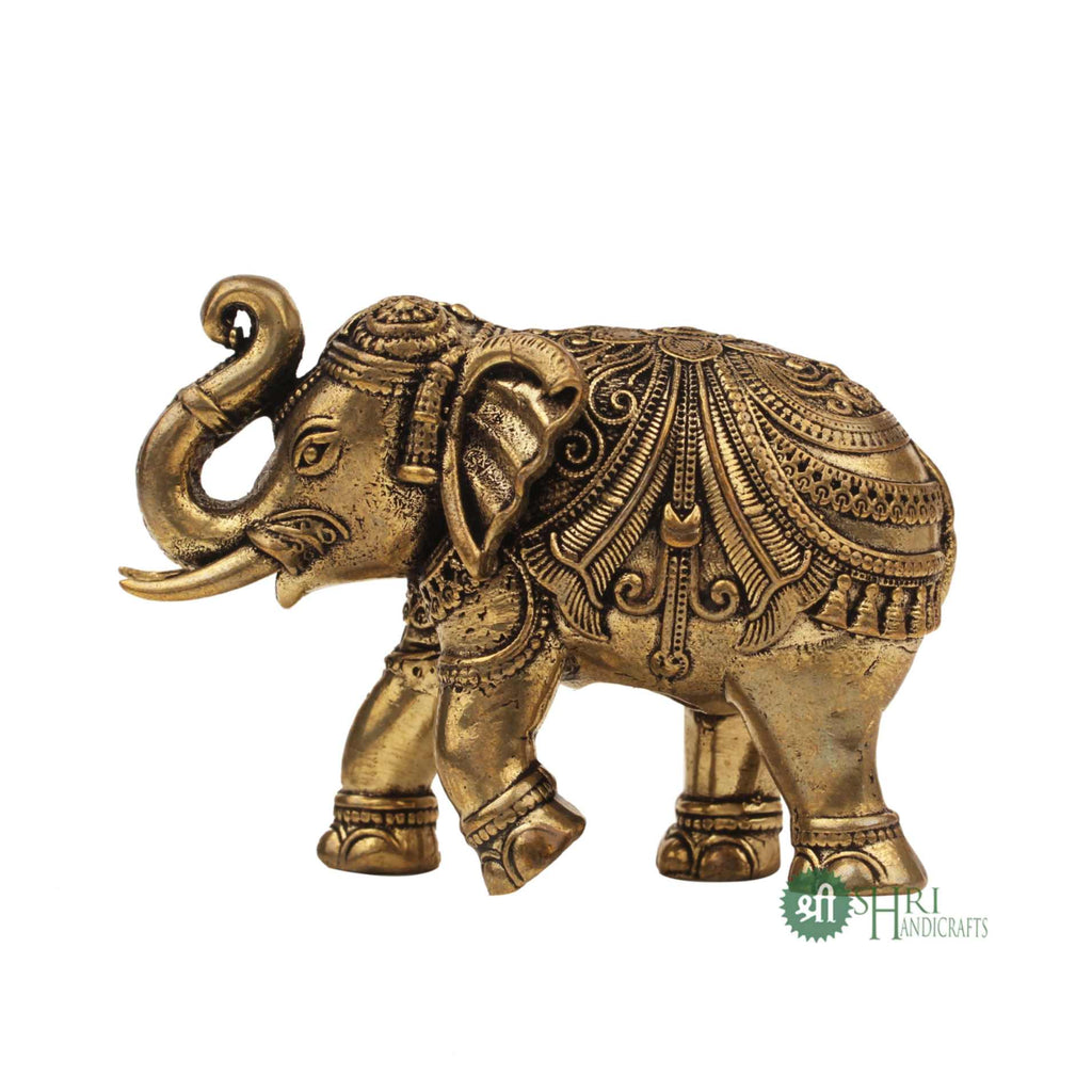 Brass Elephant Figurine – 1.75 Inch