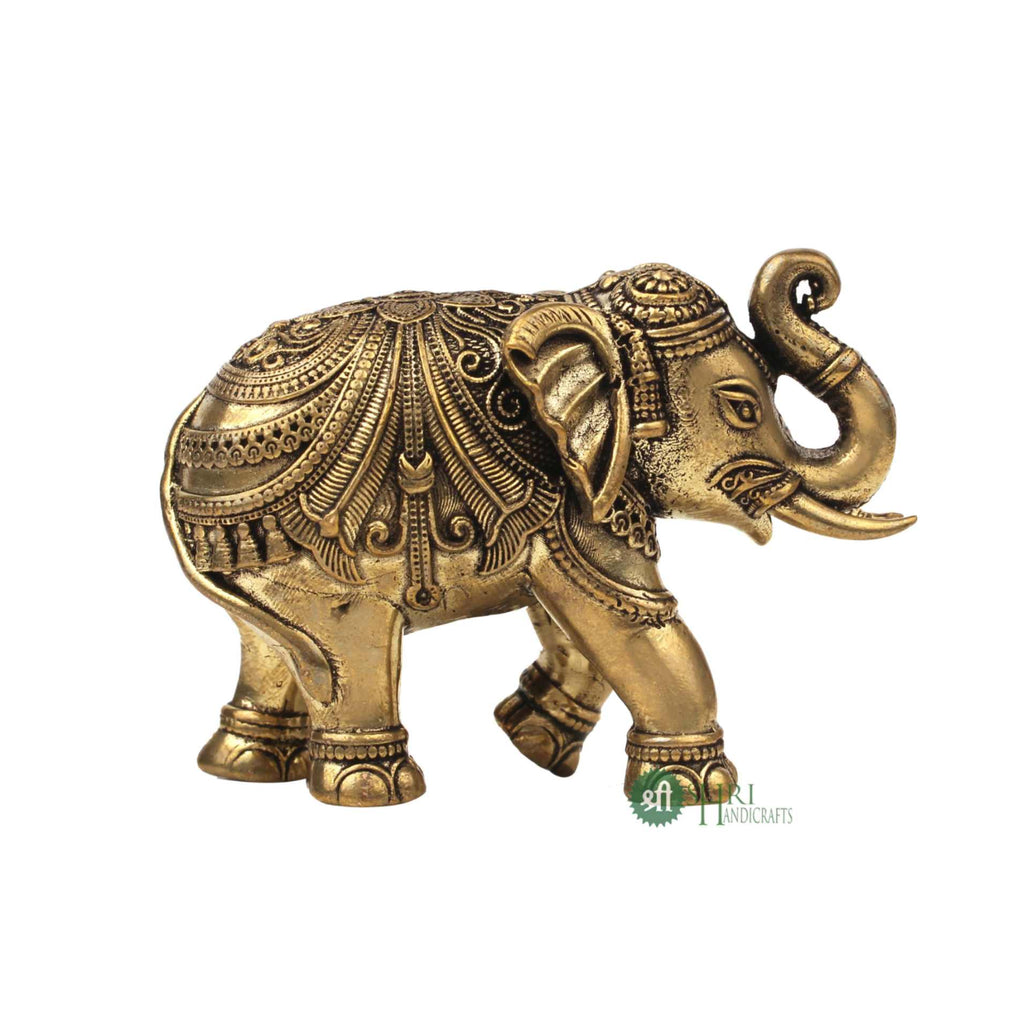 Brass Elephant Figurine – 1.75 Inch