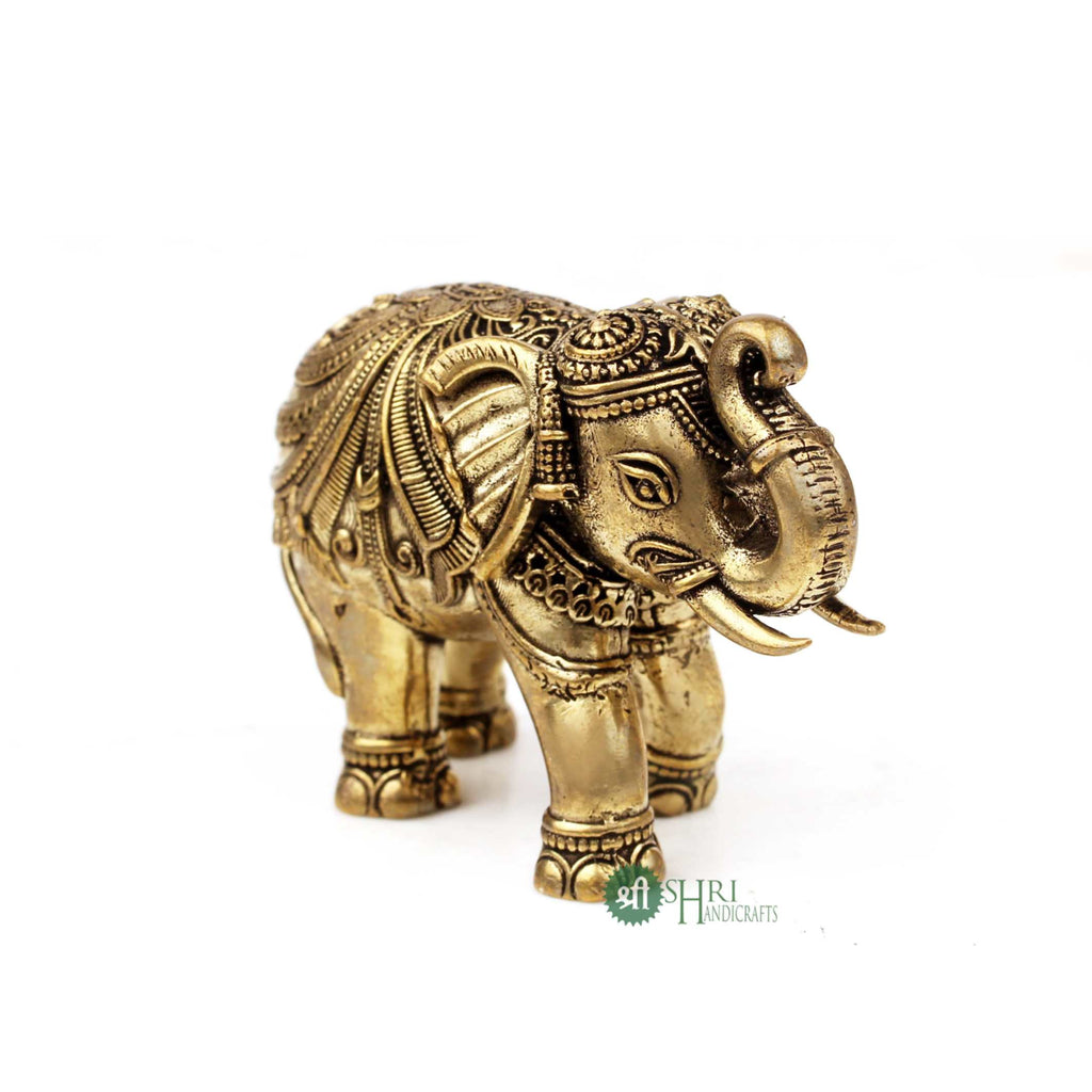 Brass Elephant Figurine – 1.75 Inch