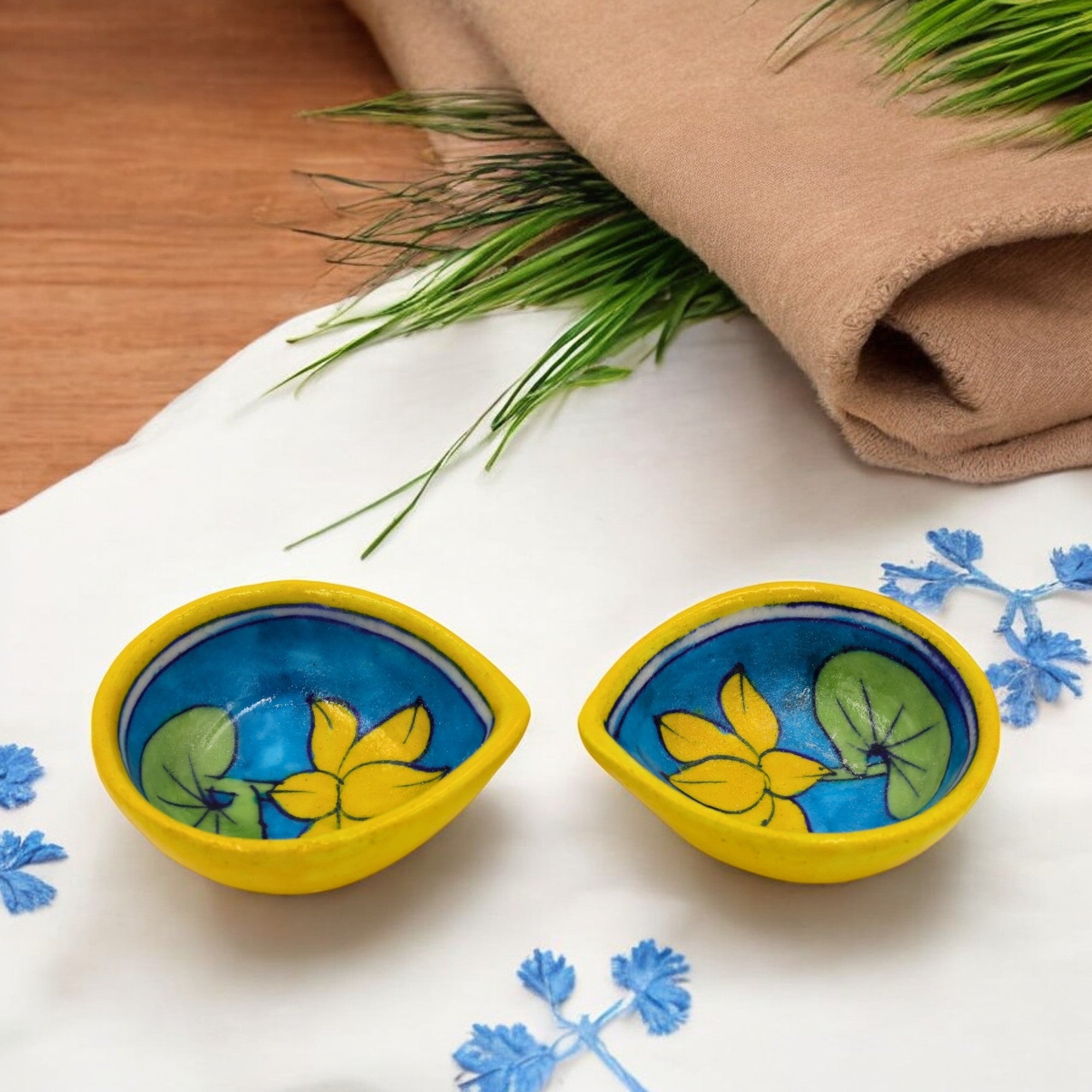 Natriel Blue Pottery Diyas-Set 