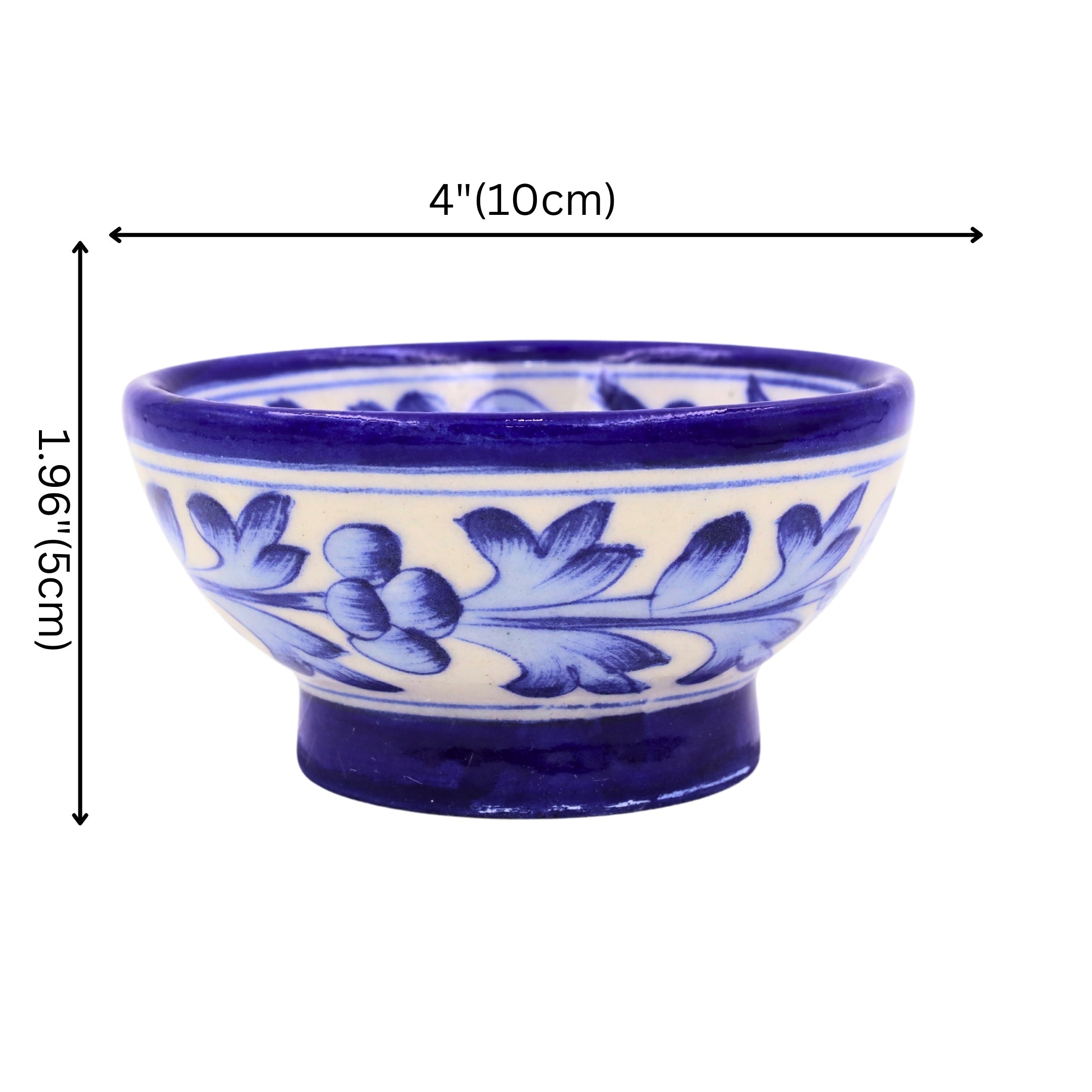 Natriel Blue Pottery Round Bowl