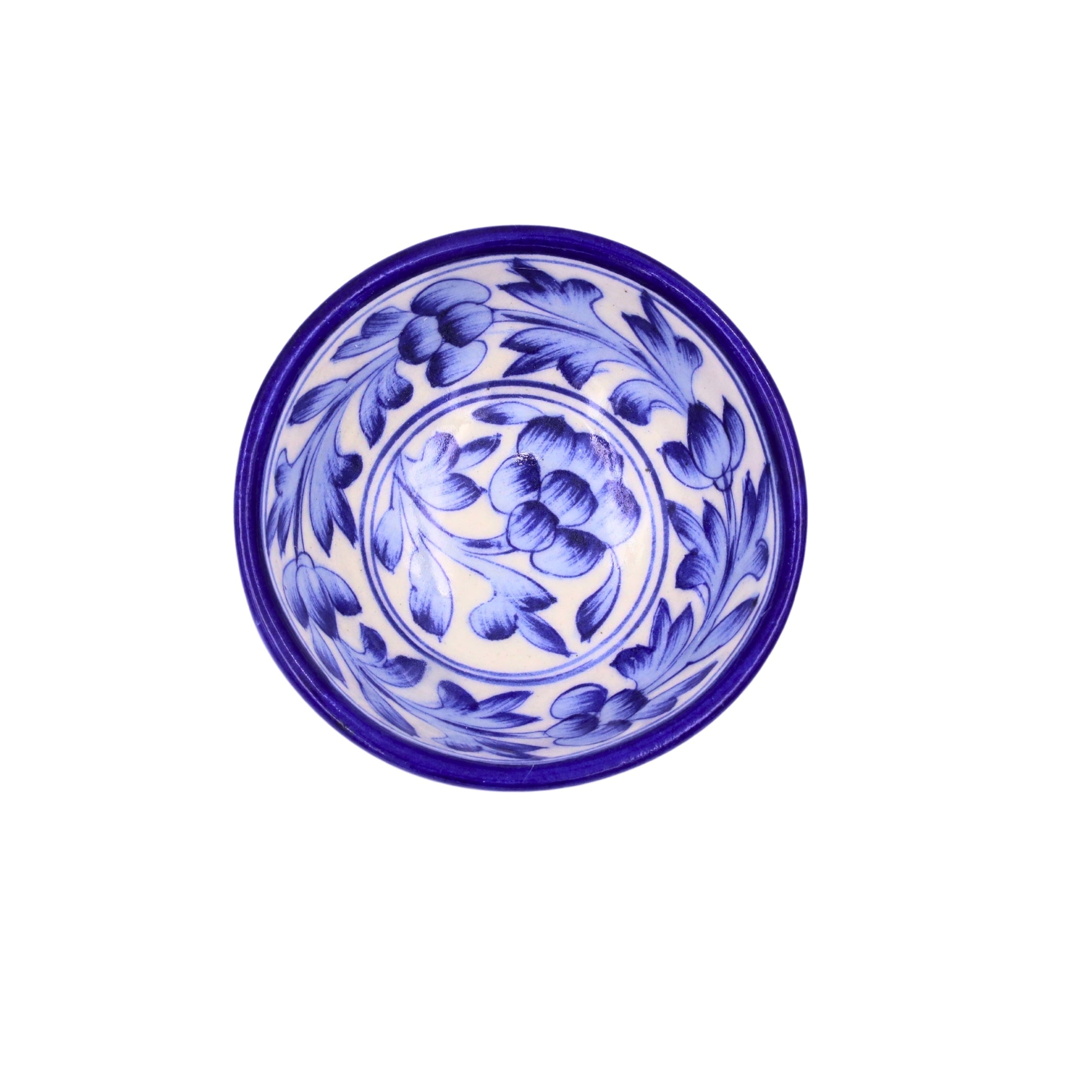 Natriel Blue Pottery Round Bowl