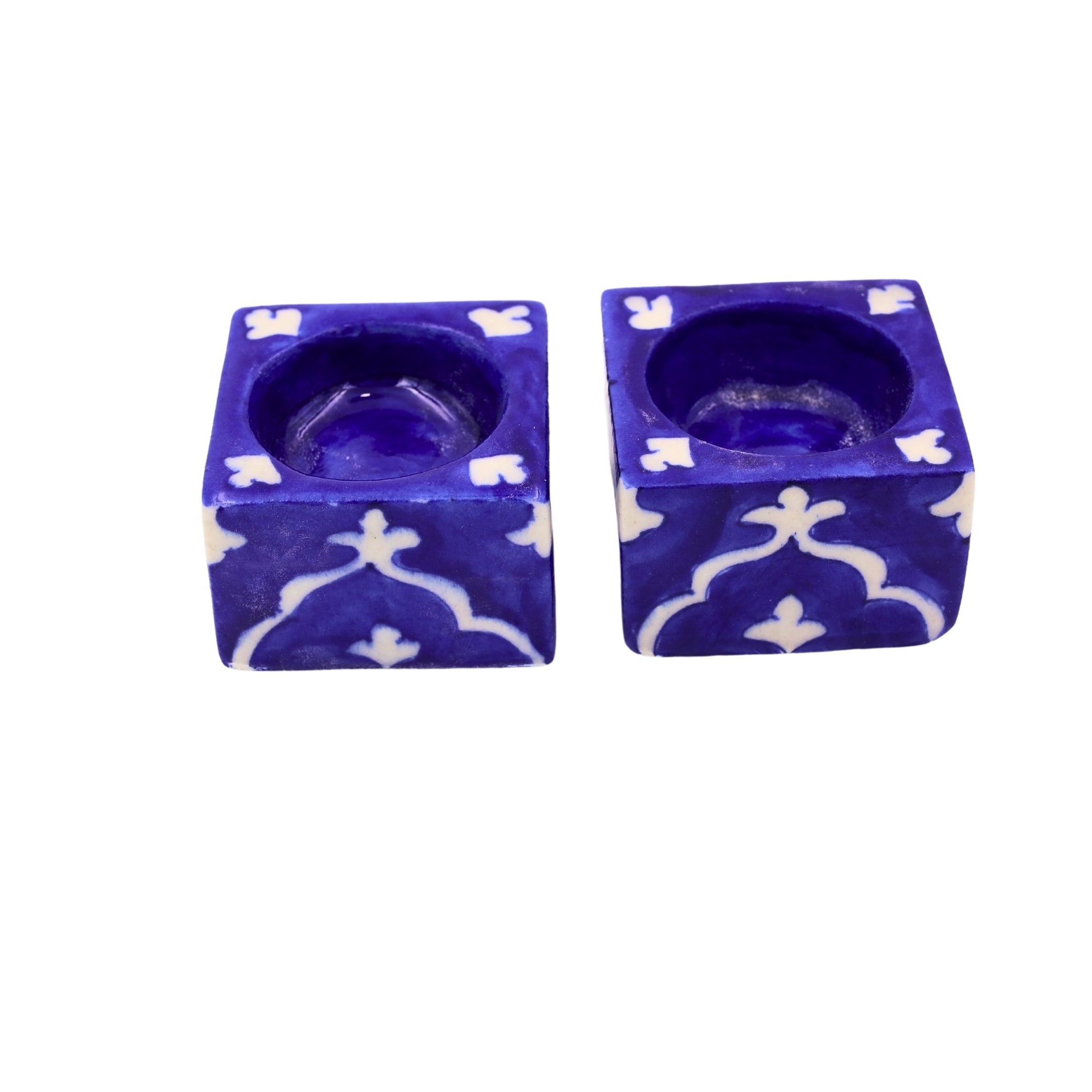 Natriel Blue Pottery T-Light Holders