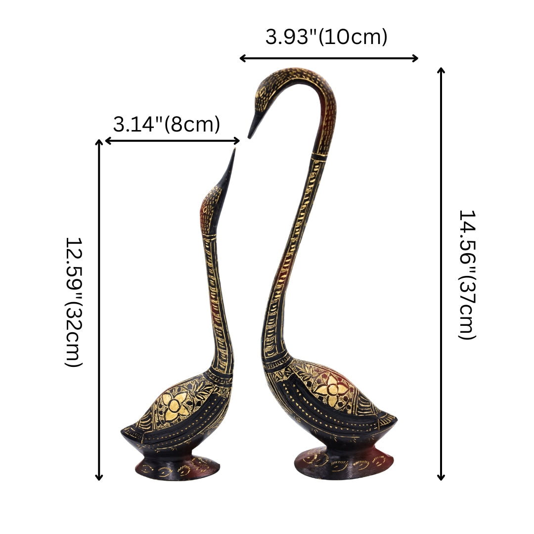 Natriel Brass Swan Pair