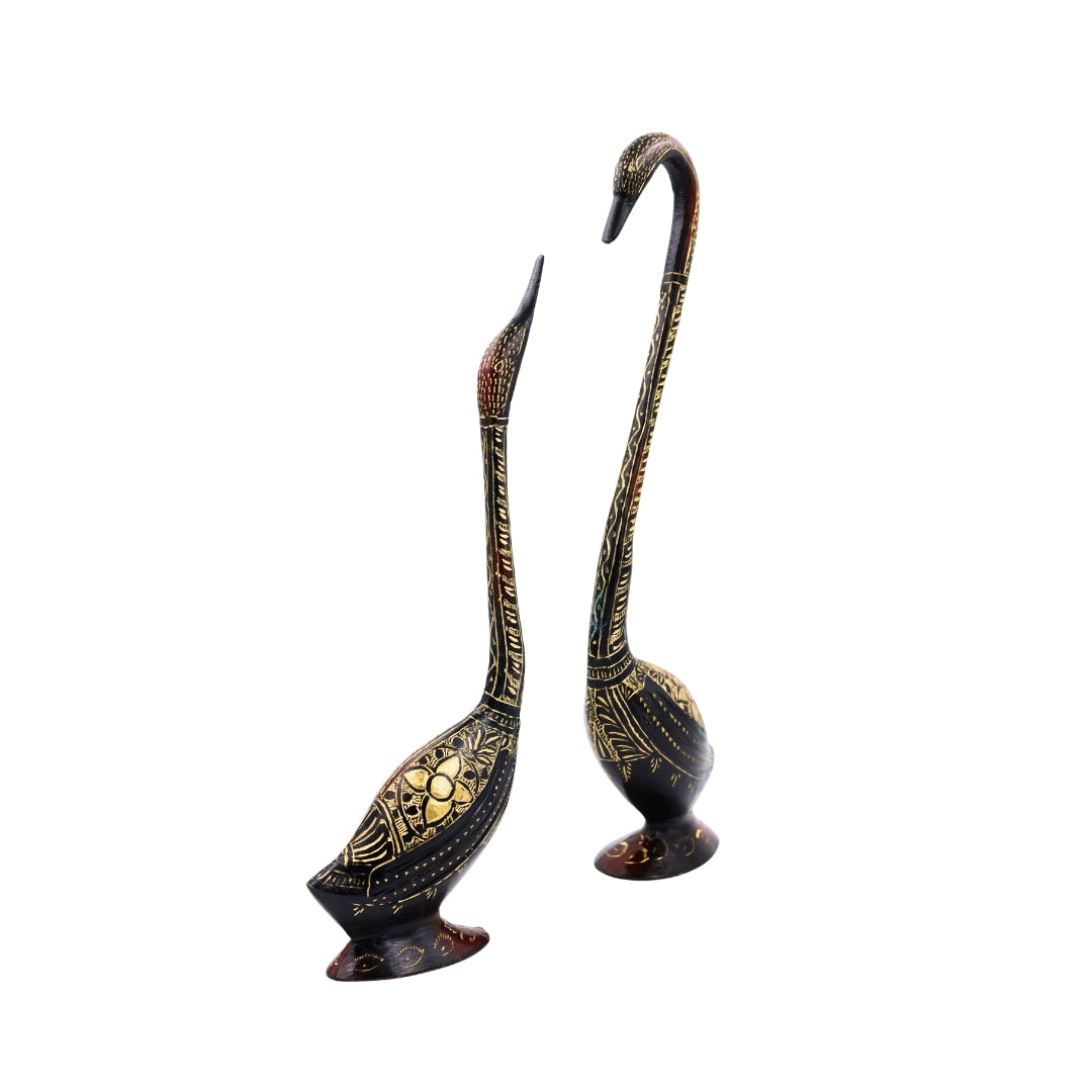 Natriel Brass Swan Pair