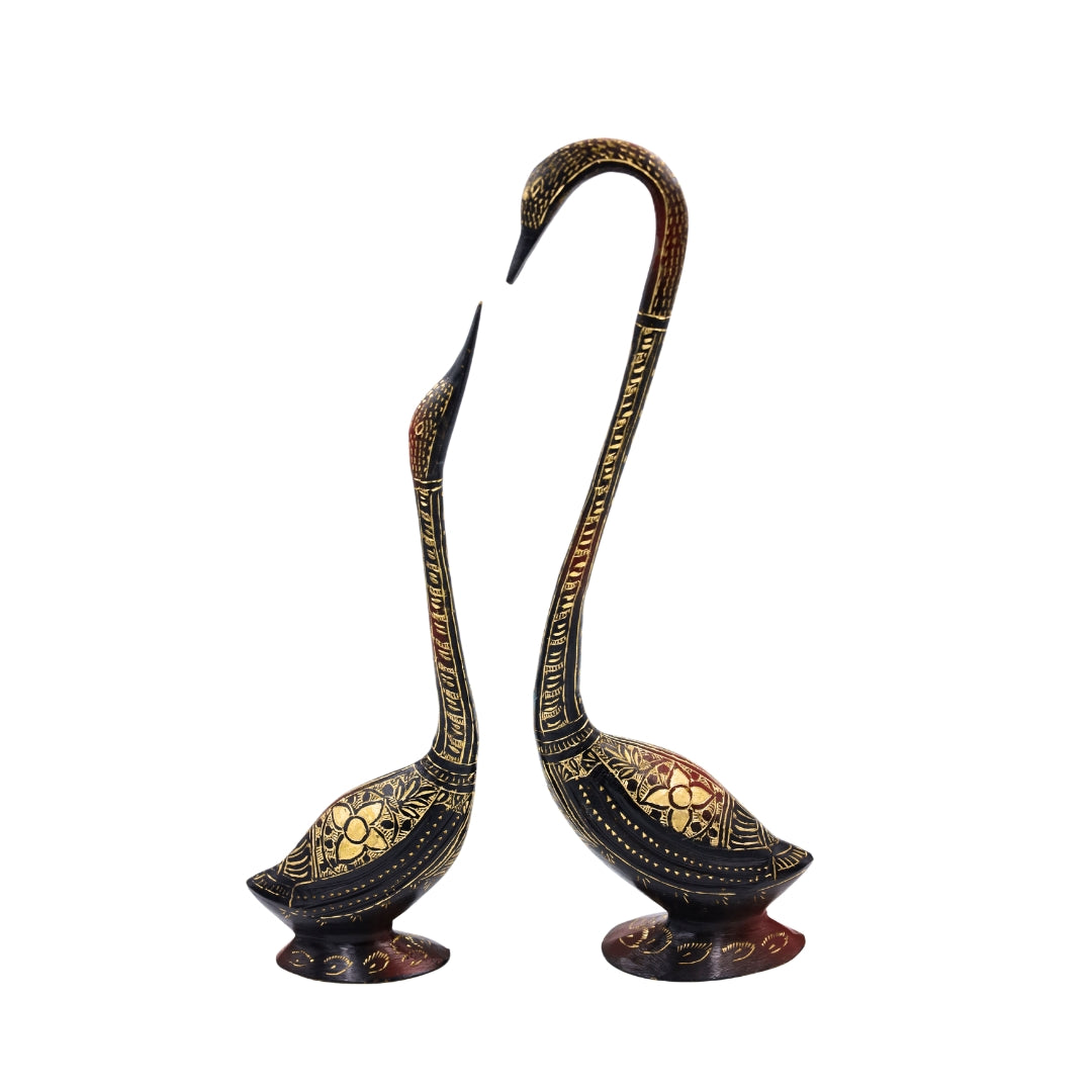 Natriel Brass Swan Pair