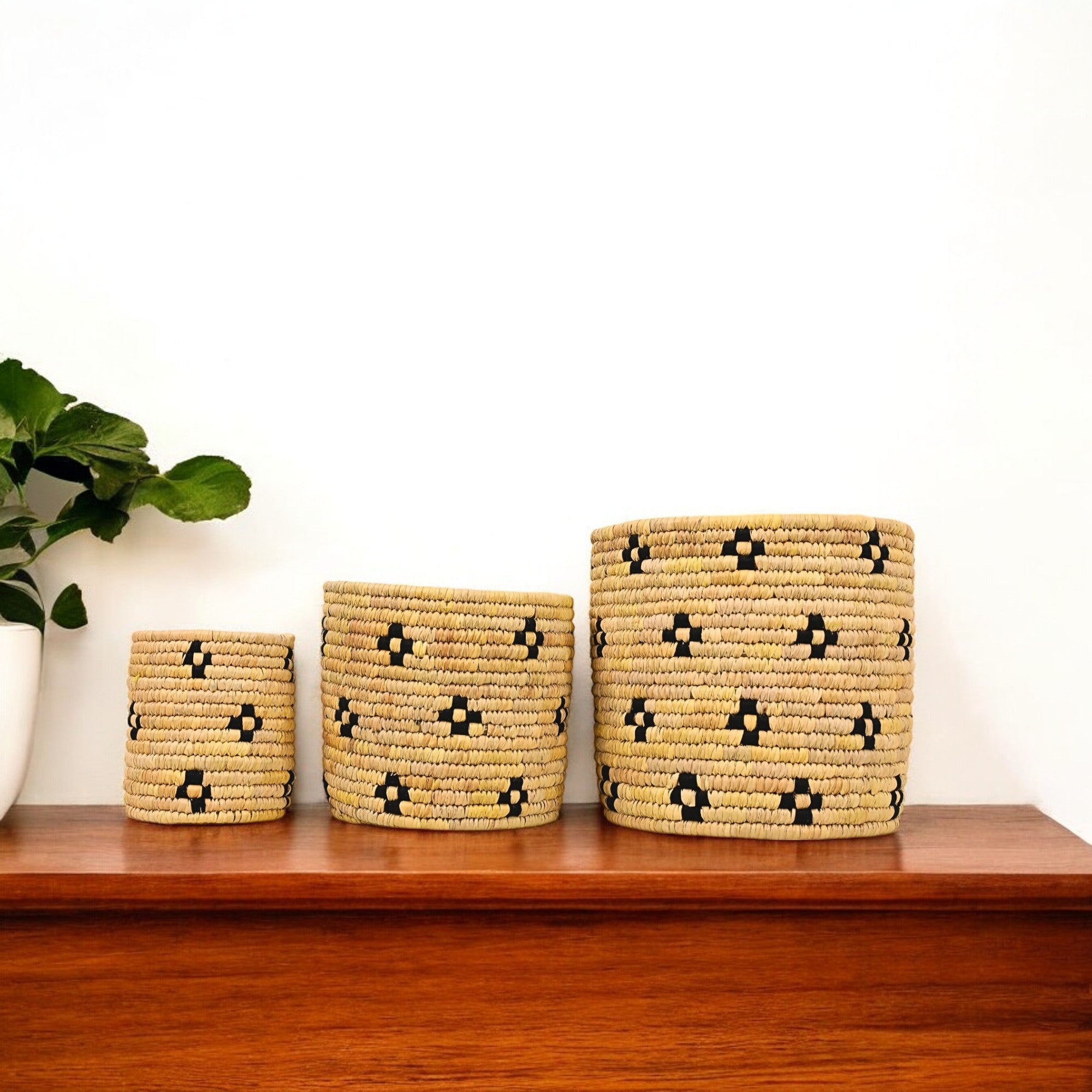 Natriel Eco-friendly Handwoven Sabai Grass Planters – Set