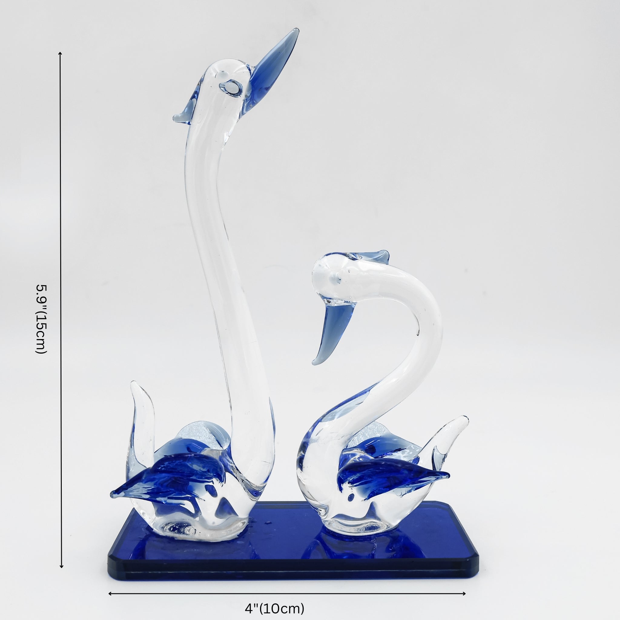 Natriel Swan Pair Glass Figurine