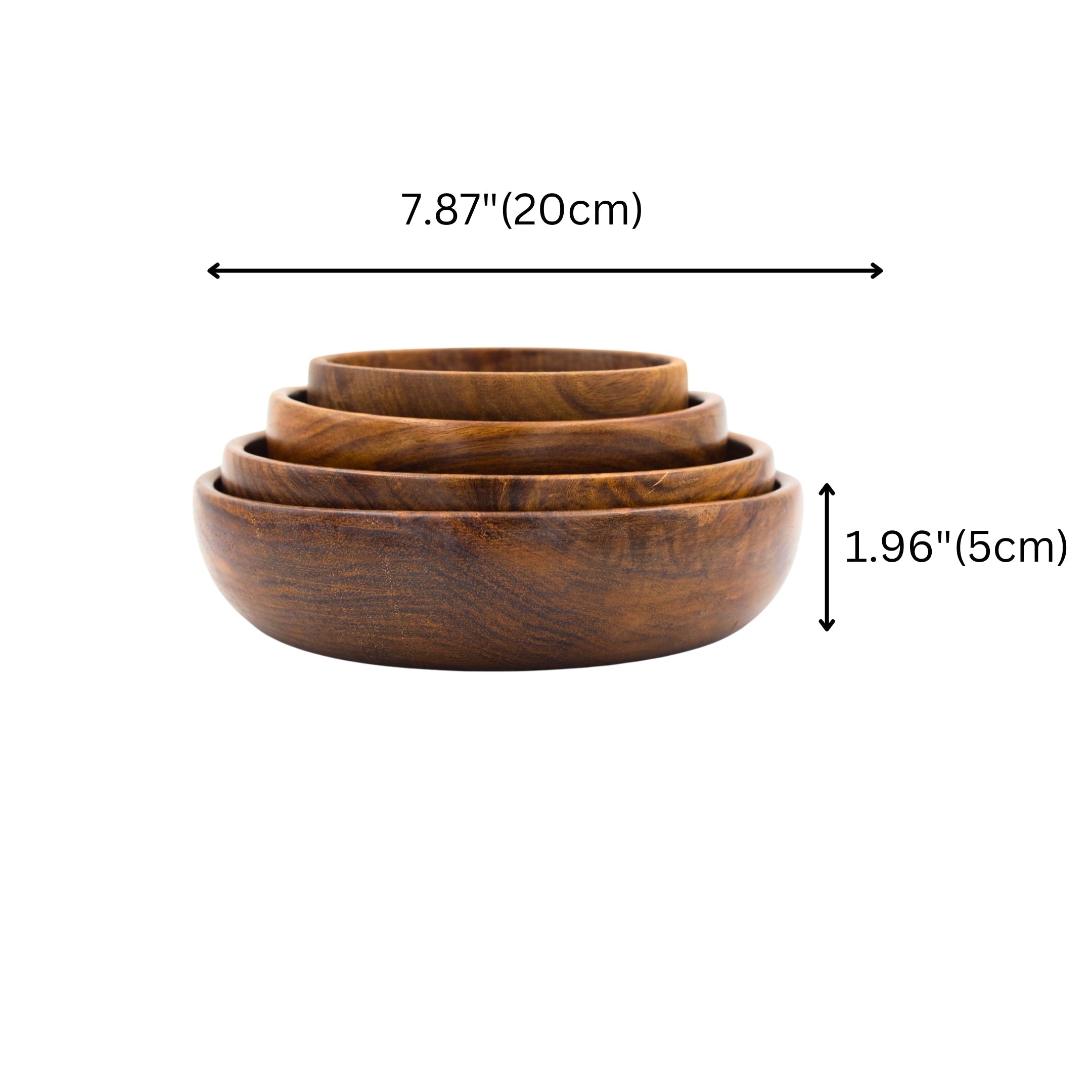 Natriel Wooden Bowls-Set of 4